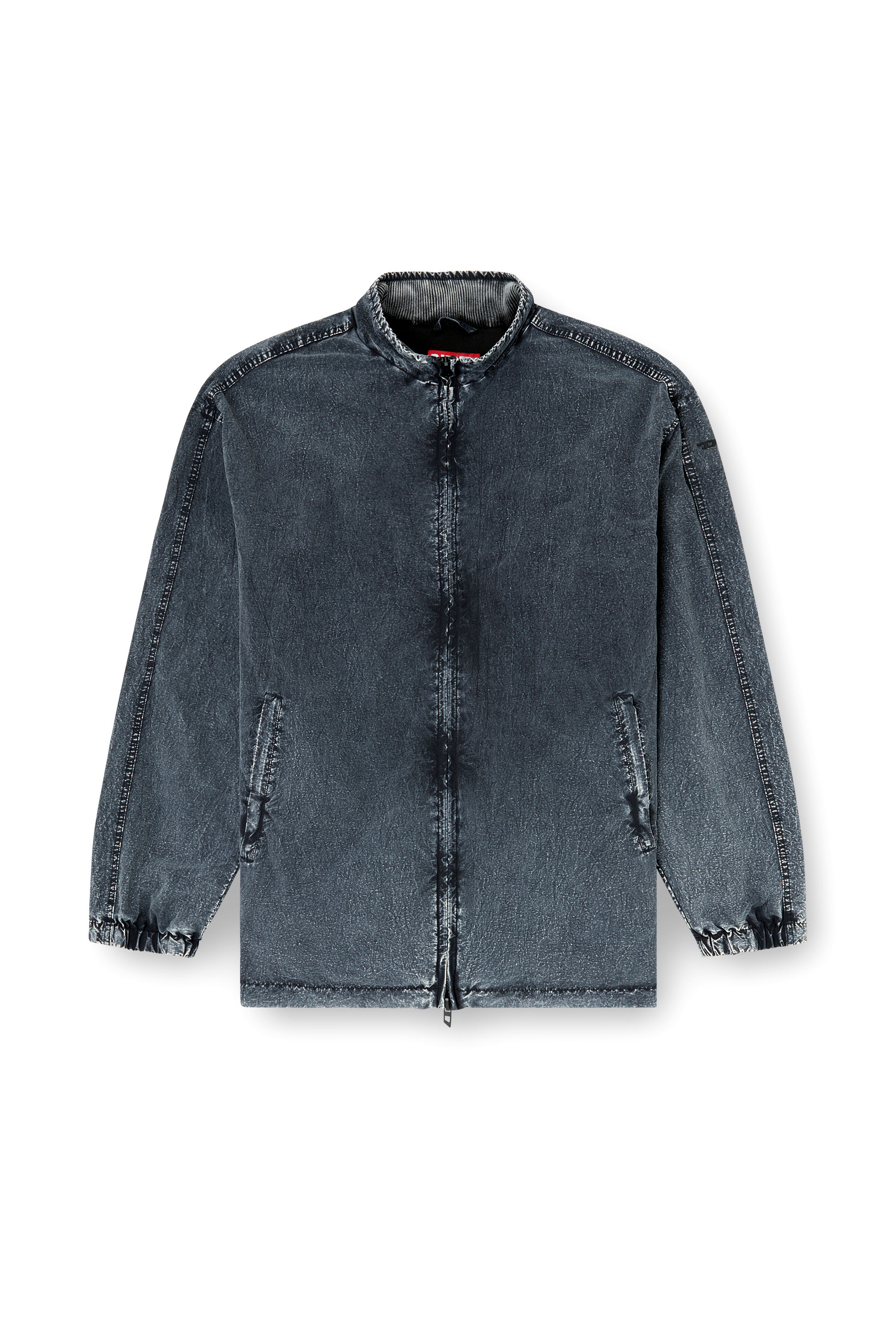 Diesel - J-WILSON, Man's Jacket in recycled nylon taslan in Dark Blue - 3
