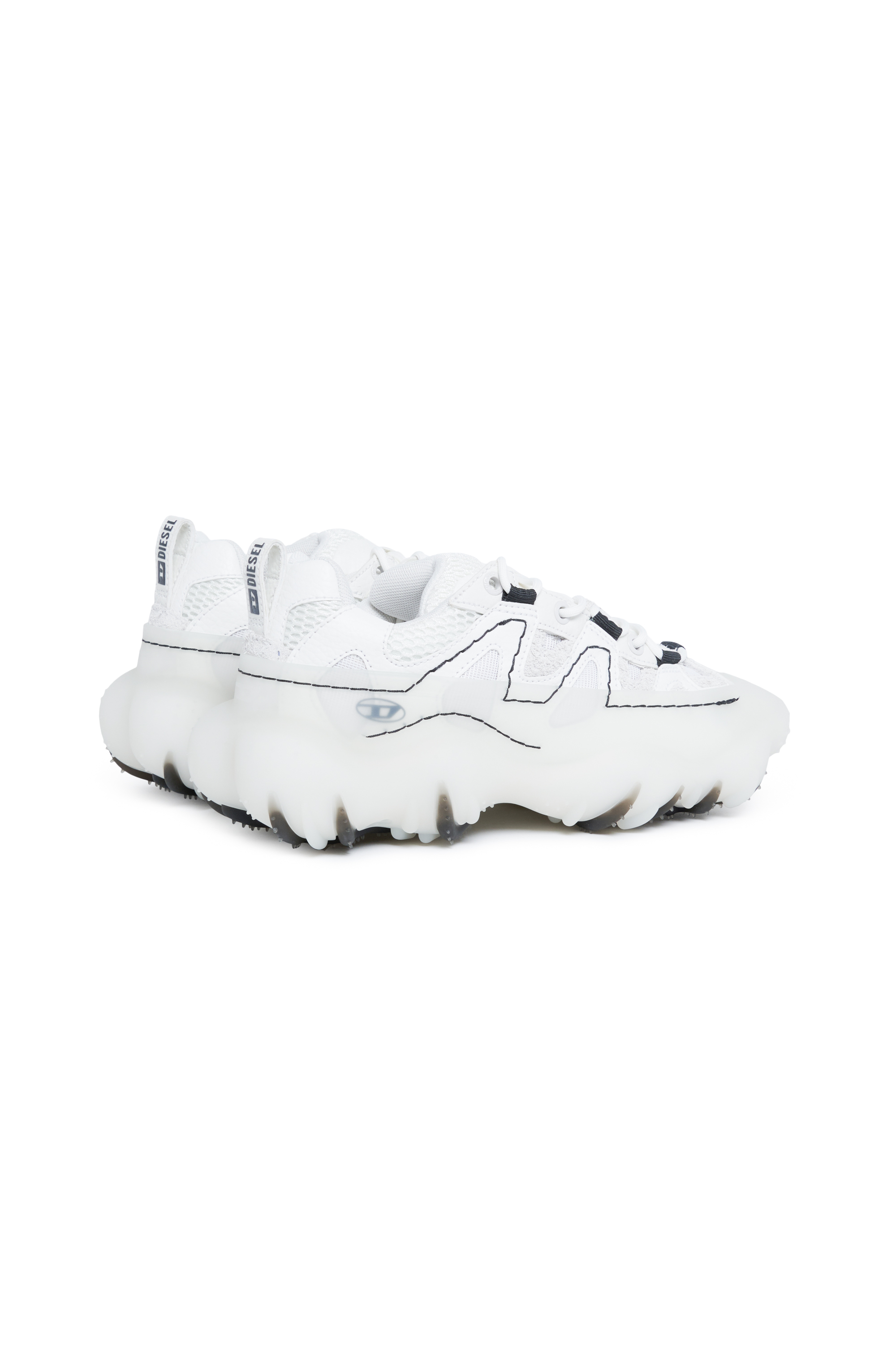 Diesel - S-PROTOTYPE P1, Unisex's Sneakers in mesh, leather and ripstop in White - 3