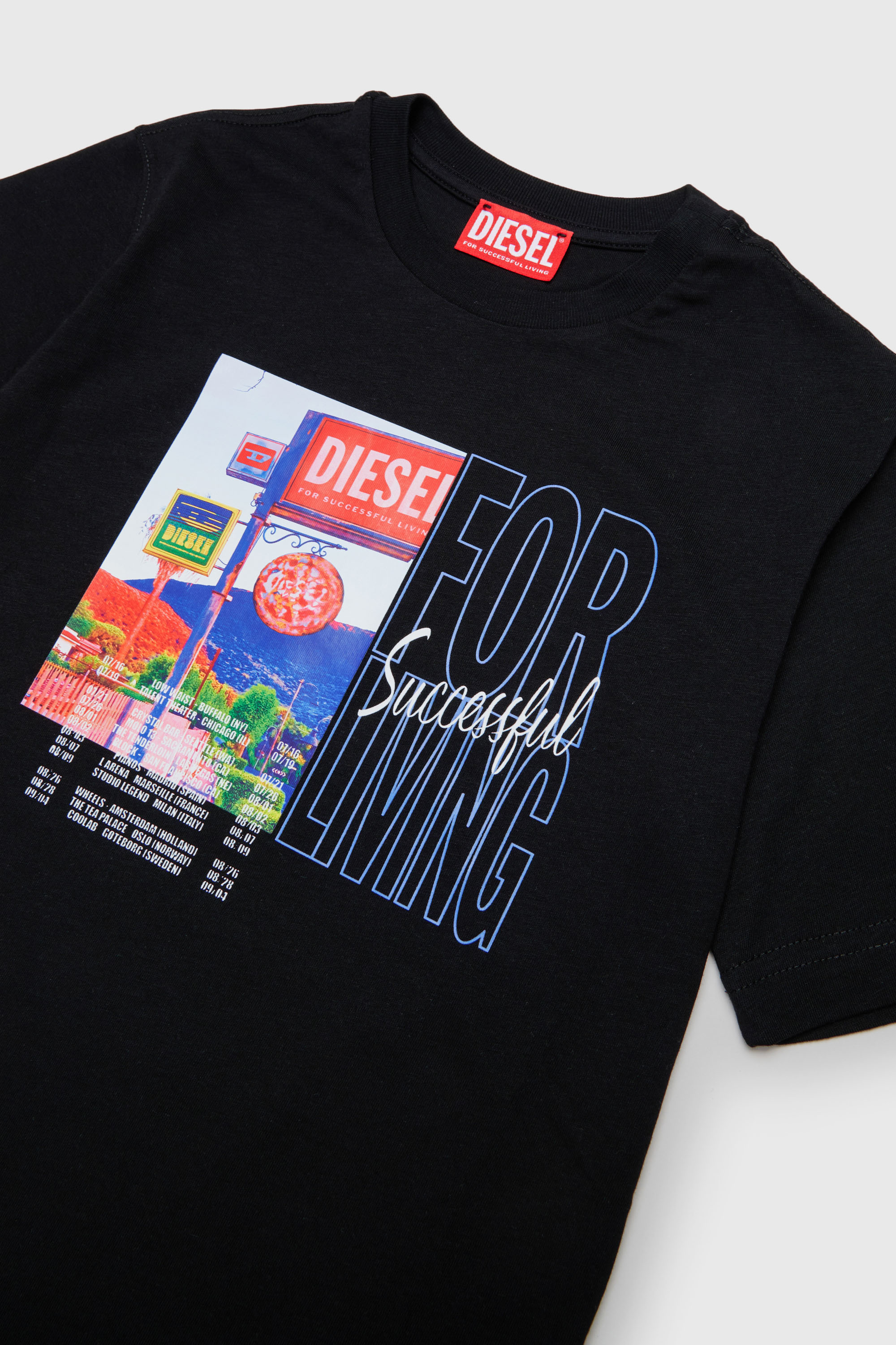 Diesel - TFOR OVER, Man's Cotton T-shirt with photo print in Black - 3