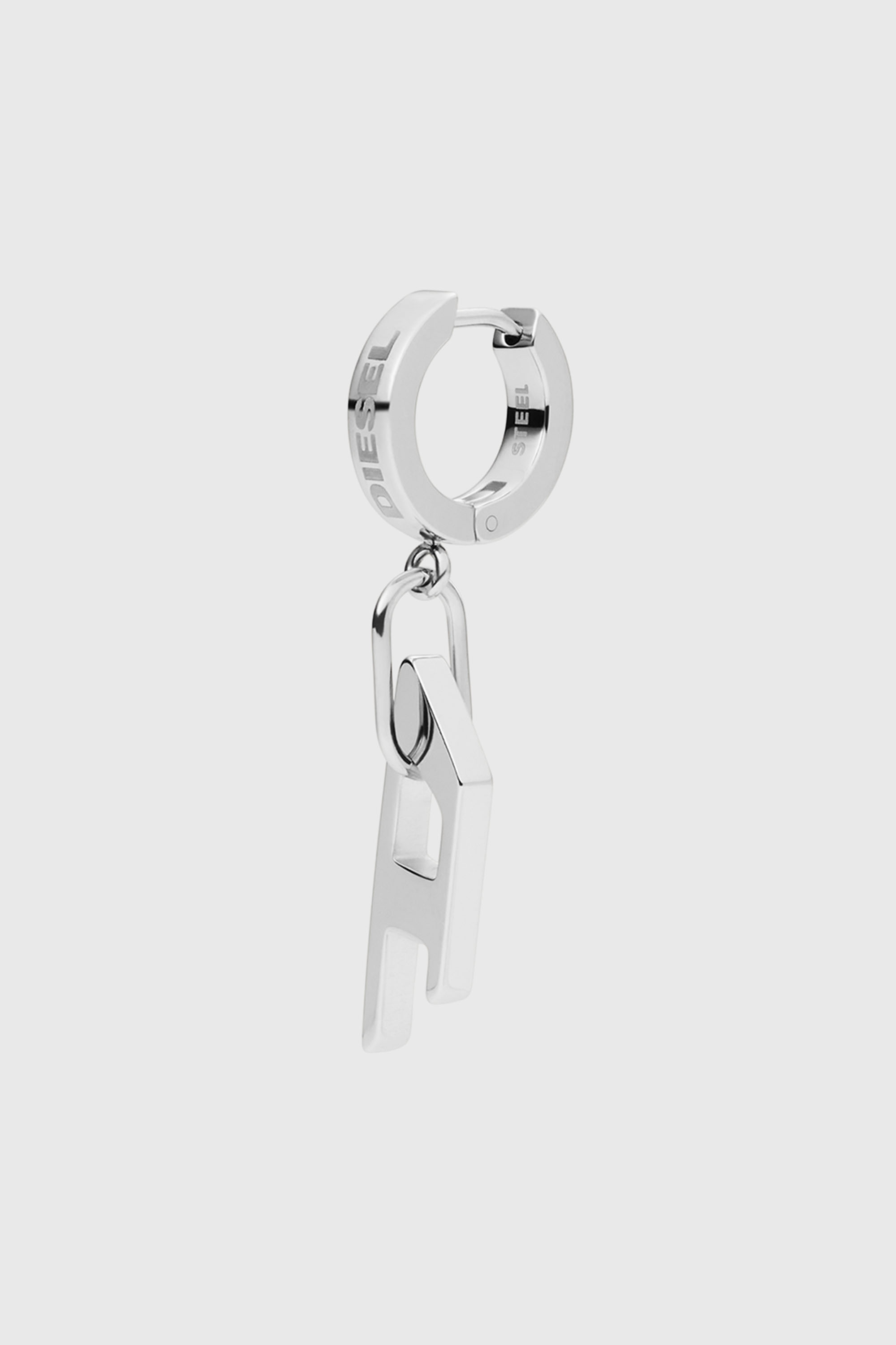 Stainless steel single hoop earring