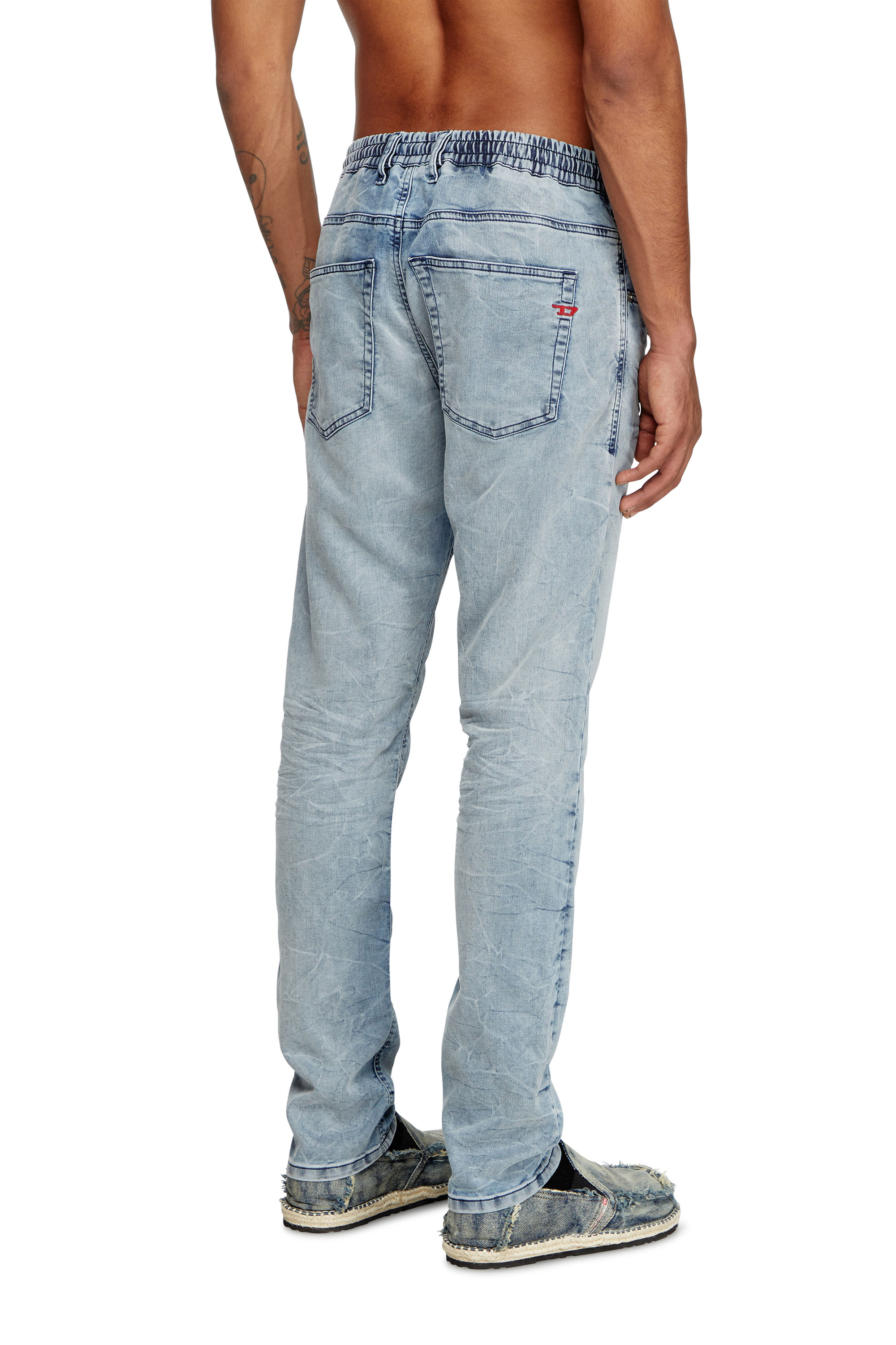 Diesel - Man's Regular 2030 D-Krooley Joggjeans® 068PK, Light Blue - 3