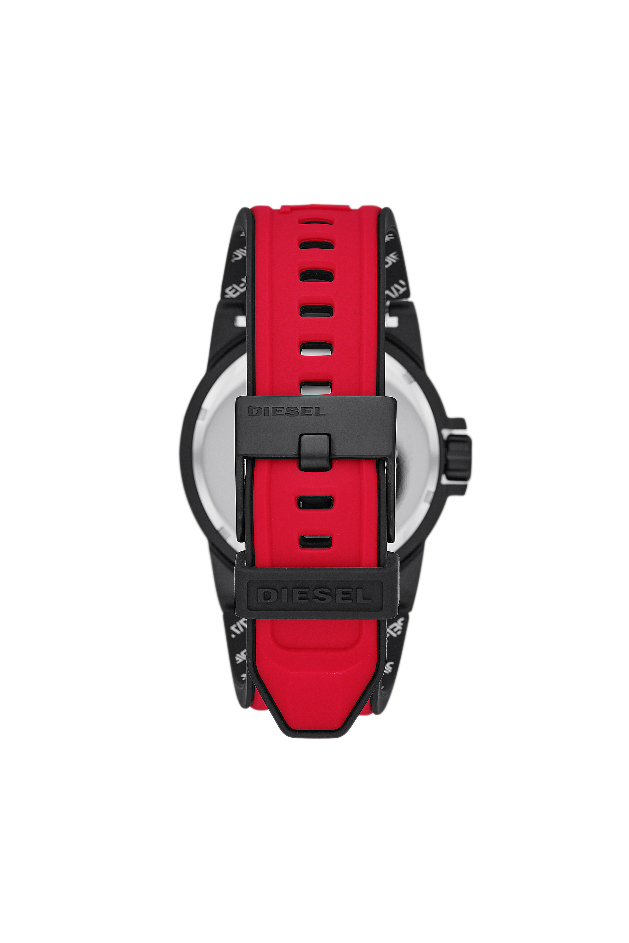 Diesel - DZ1911, Man's D-48 Three-Hand Red Silicone Watch in Red/Black - 2