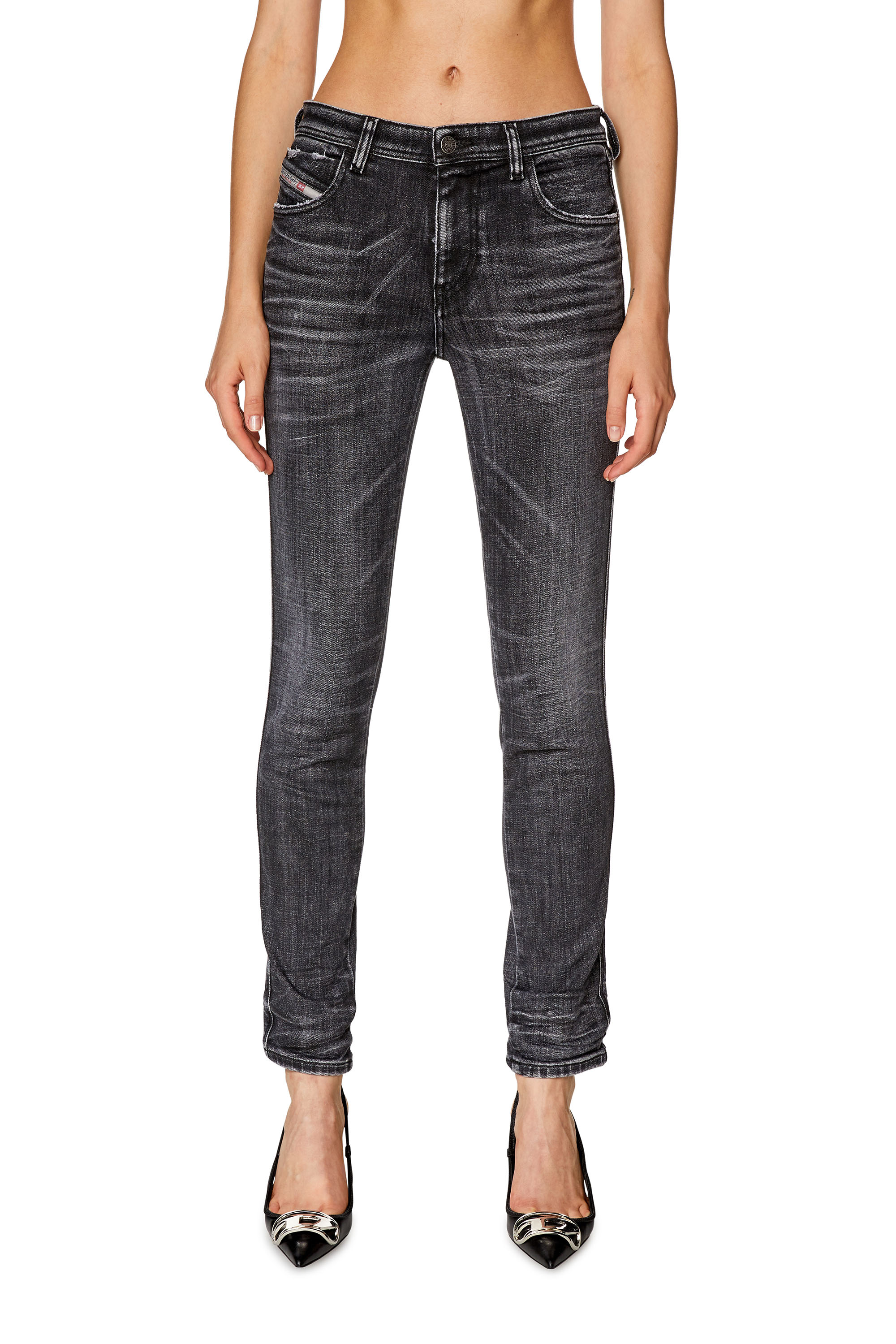 Diesel - Skinny Jeans 2015 Babhila 09G50, Black/Dark grey - Image 1