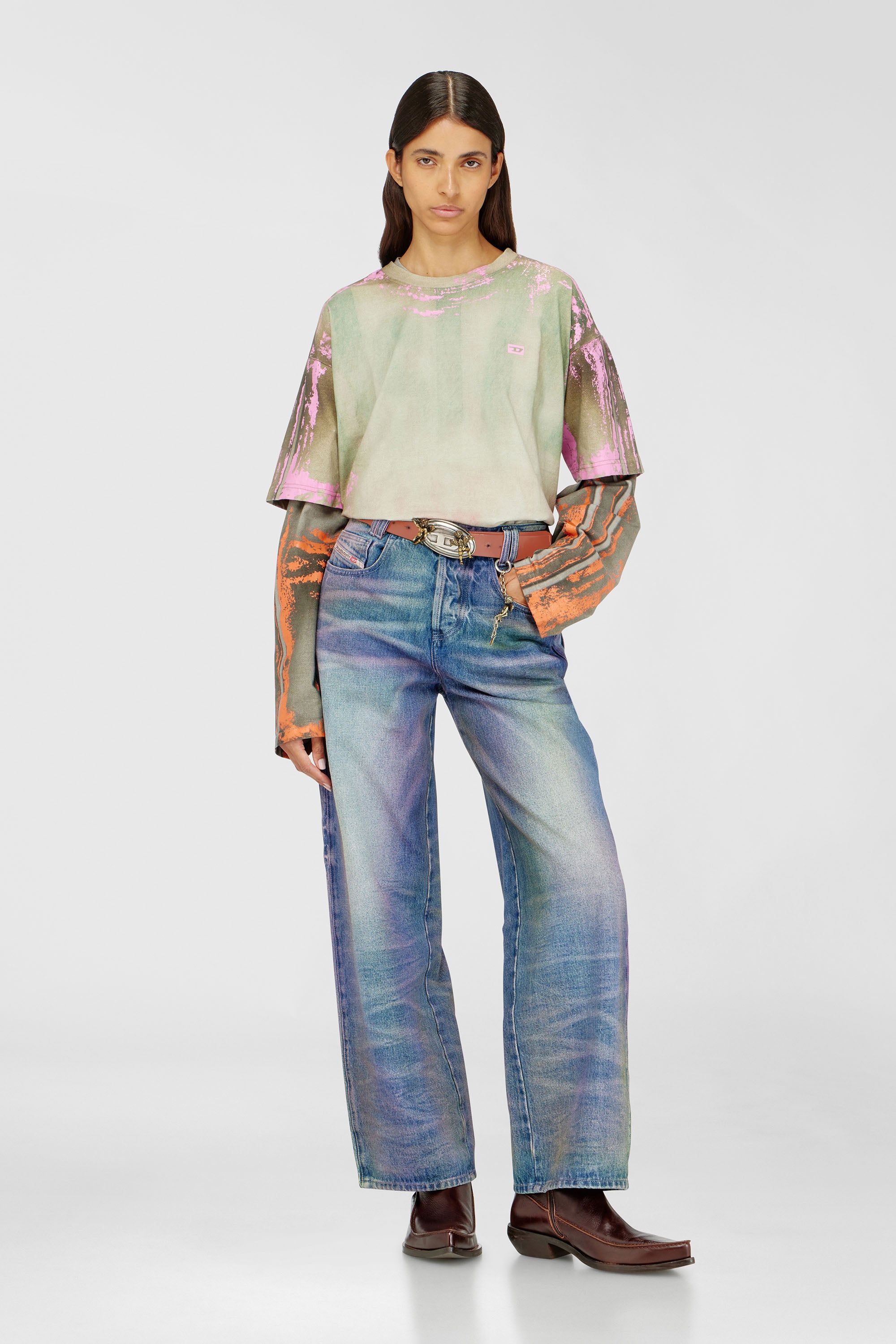 Diesel - Unisex's Relaxed Jeans 1982 D-Hakou 007FW, Medium blue - 2