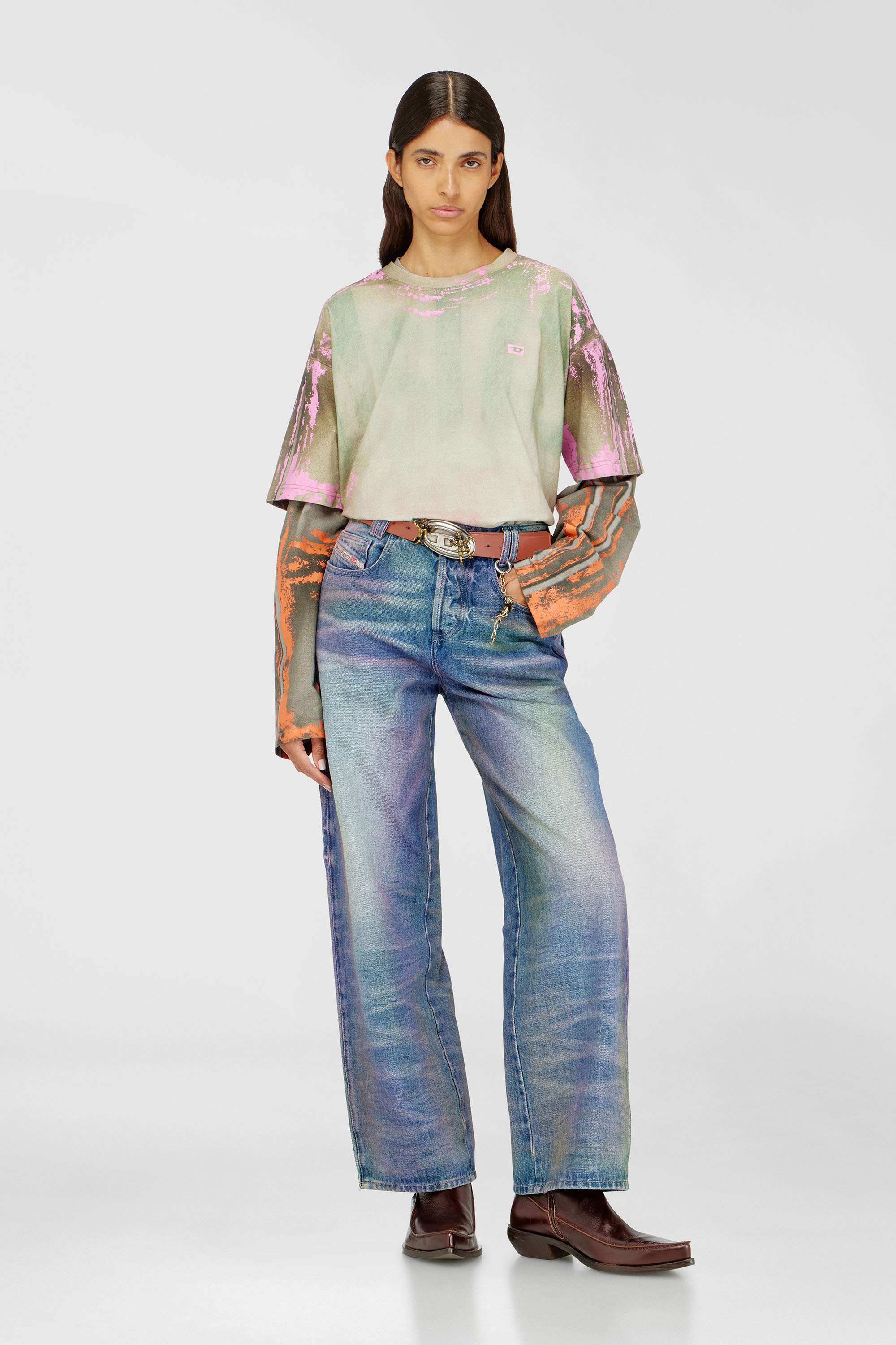 Diesel - Unisex's Relaxed Jeans 1982 D-Hakou 007FW, Medium blue - 7