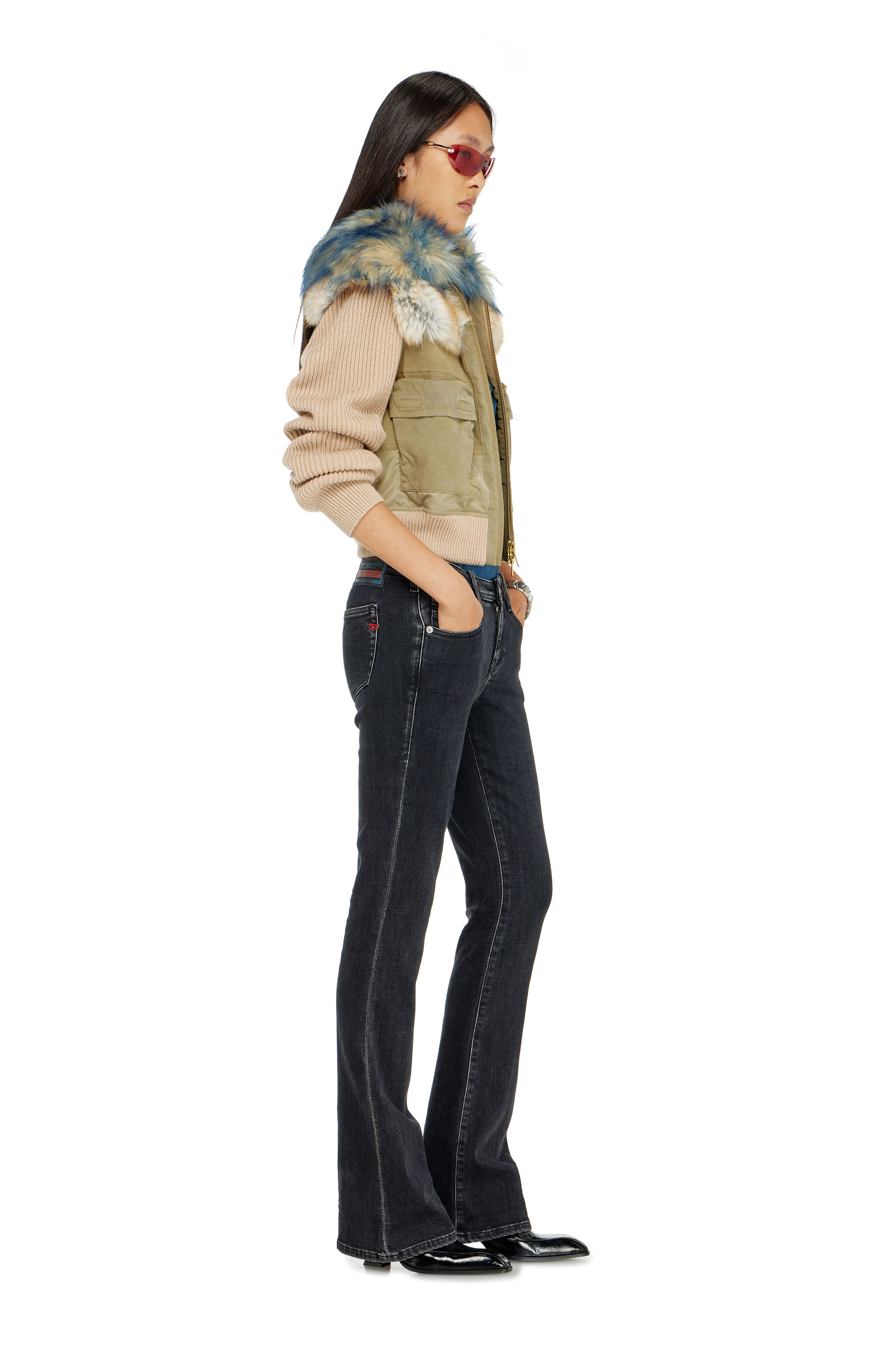 Diesel - Woman's Bootcut Jeans 1969 D-Ebbey 09P75, Black/Dark grey - 3