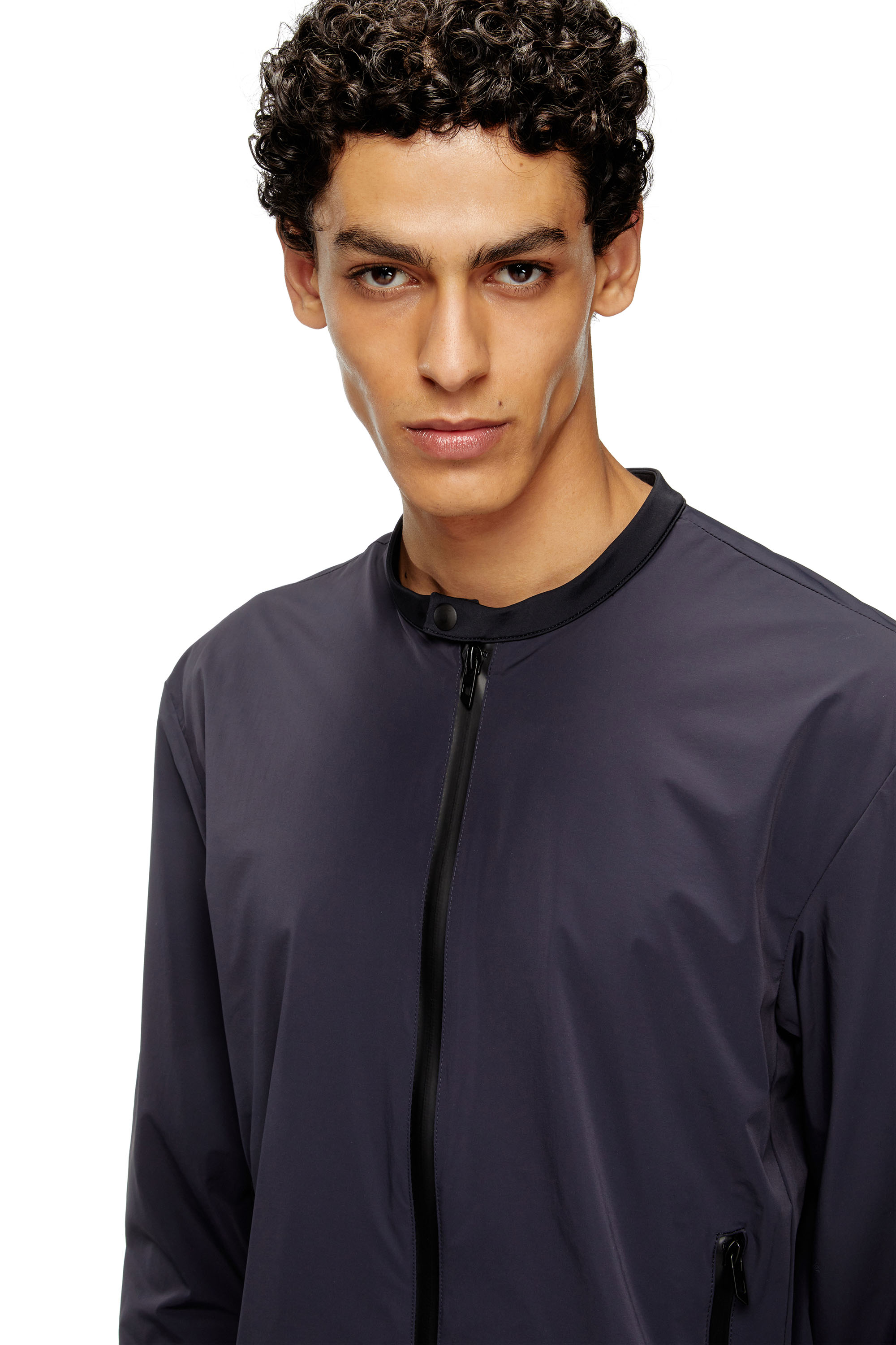 J-DOMNALL-NY, Dark Blue Diesel - J-DOMNALL-NY, Man's Jacket in bi-stretch nylon in Dark Blue - 5