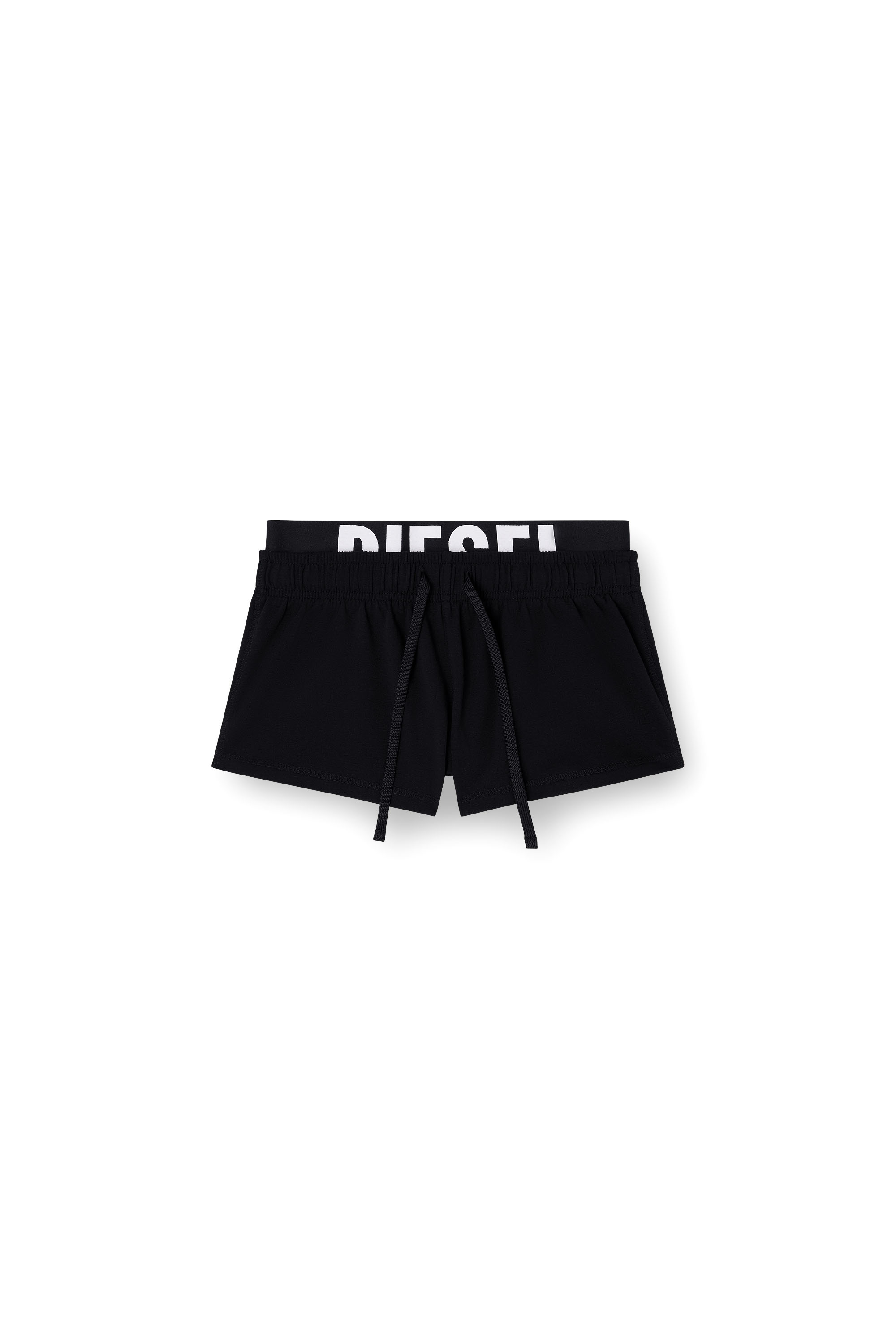 Diesel - MIRANDA-D-POP, Woman's Short pants in cotton Terry with Diesel logo in Black - 2