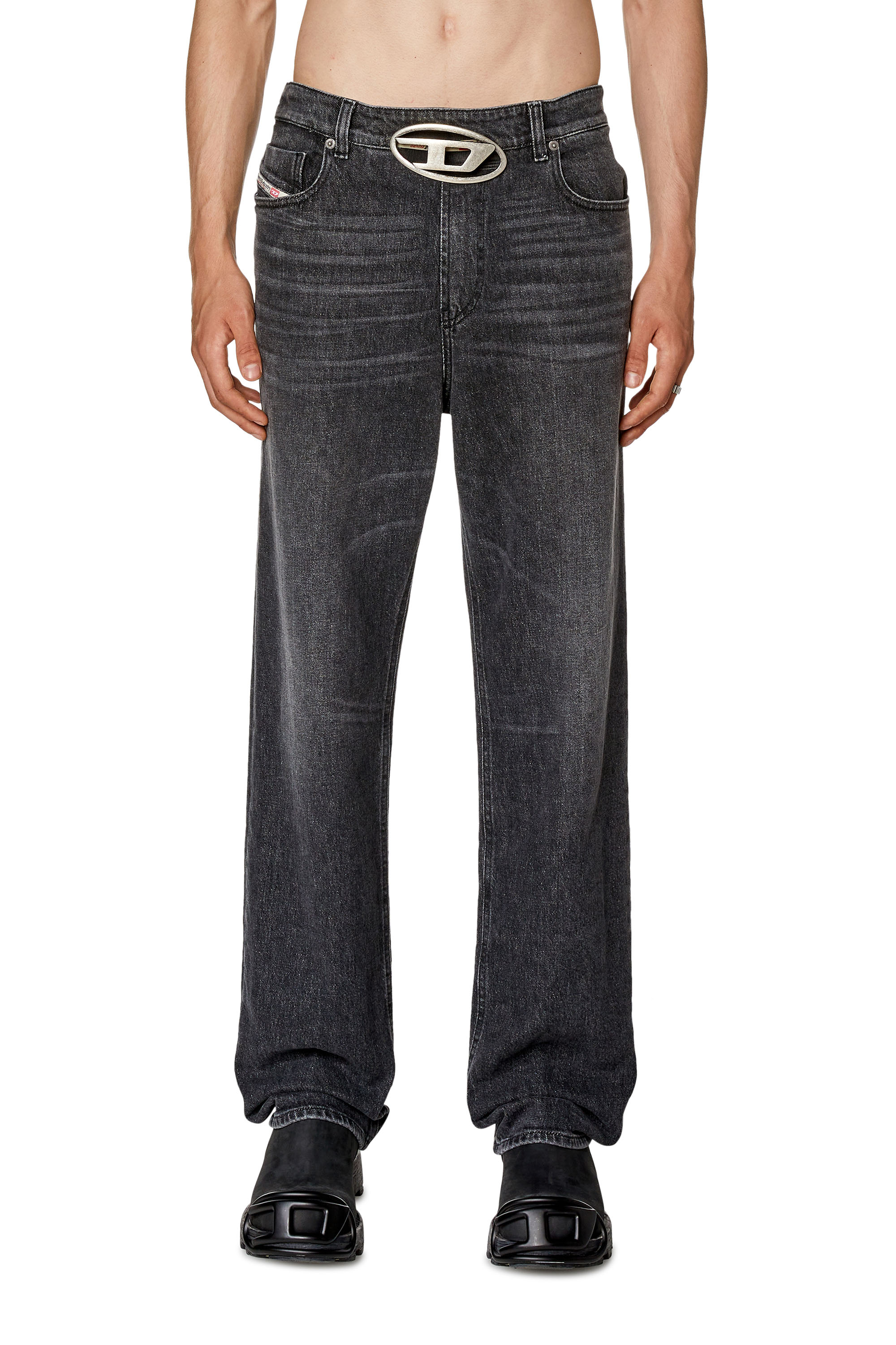 Diesel - 1955 D-Rekiv 0CKAH Straight Jeans, Black/Dark grey - Image 1