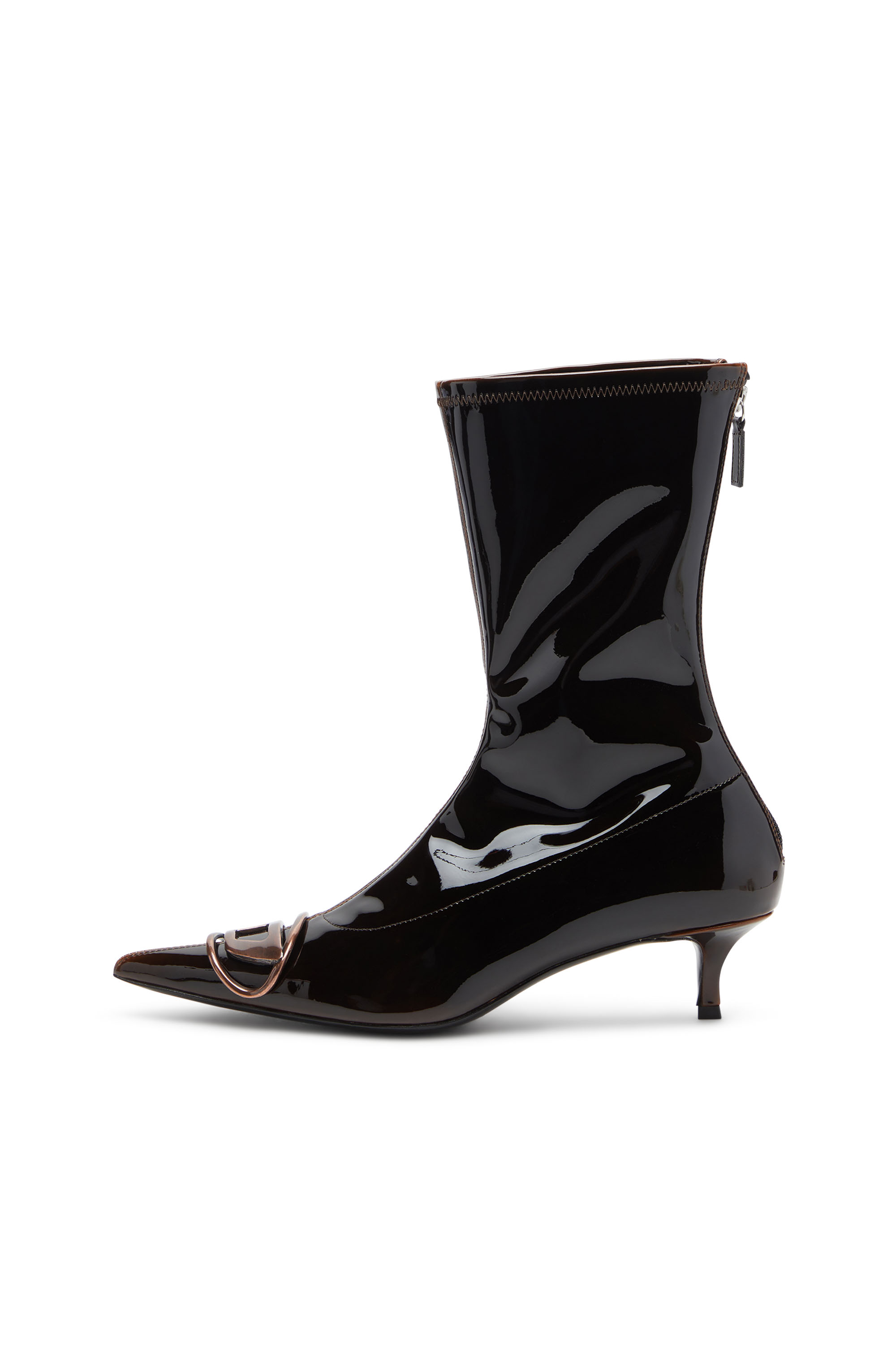 D-VENUS KITTIE BT, Blue/Brown Diesel - D-VENUS KITTIE BT, Woman's D-Venus-Ankle boots in liquid PU in Blue/Brown - 6