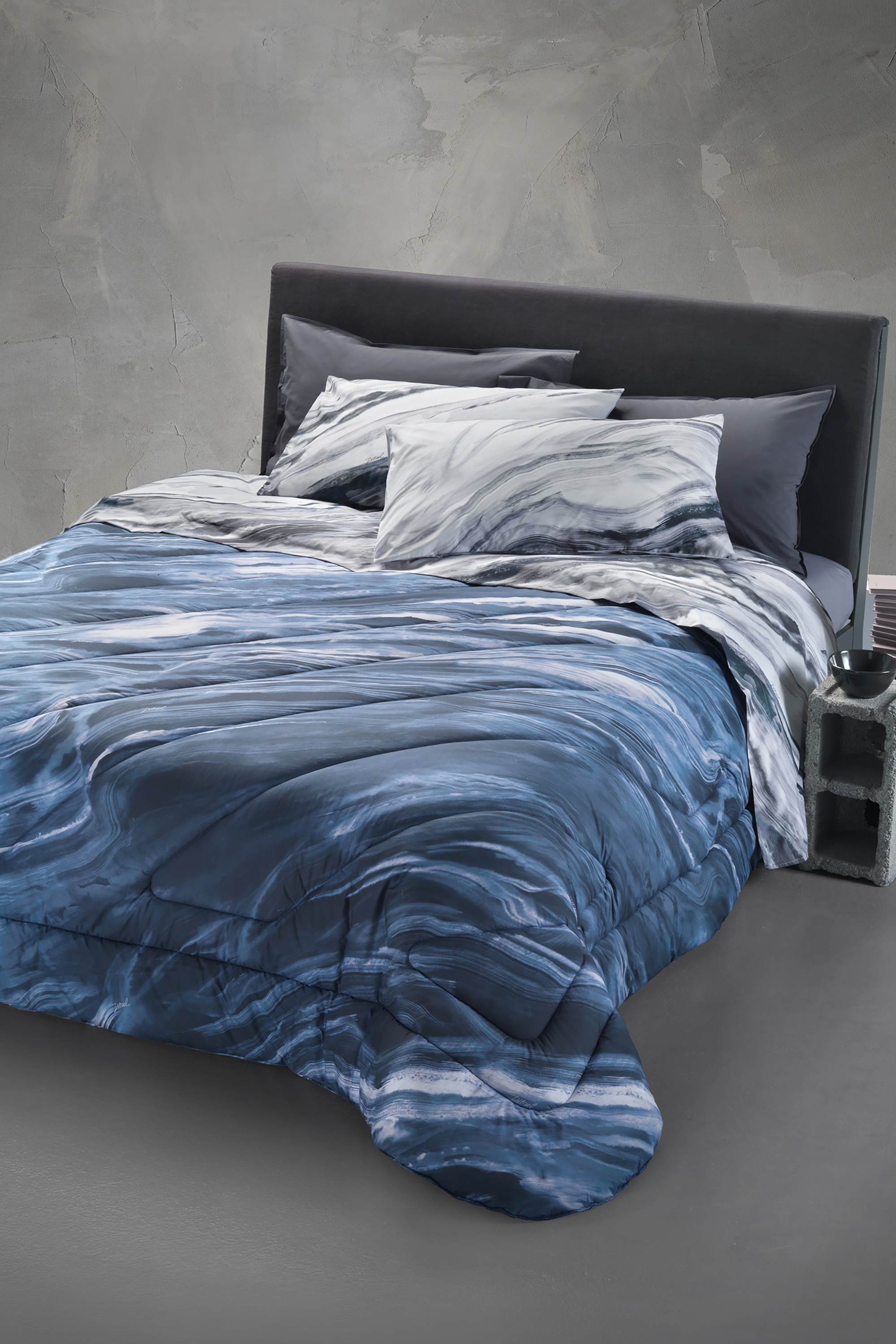 Diesel - 2003986 CLET WATER ROCK 250X290 PR005, Unisex's Double bed sheets set WATERROCK in Grey - 3