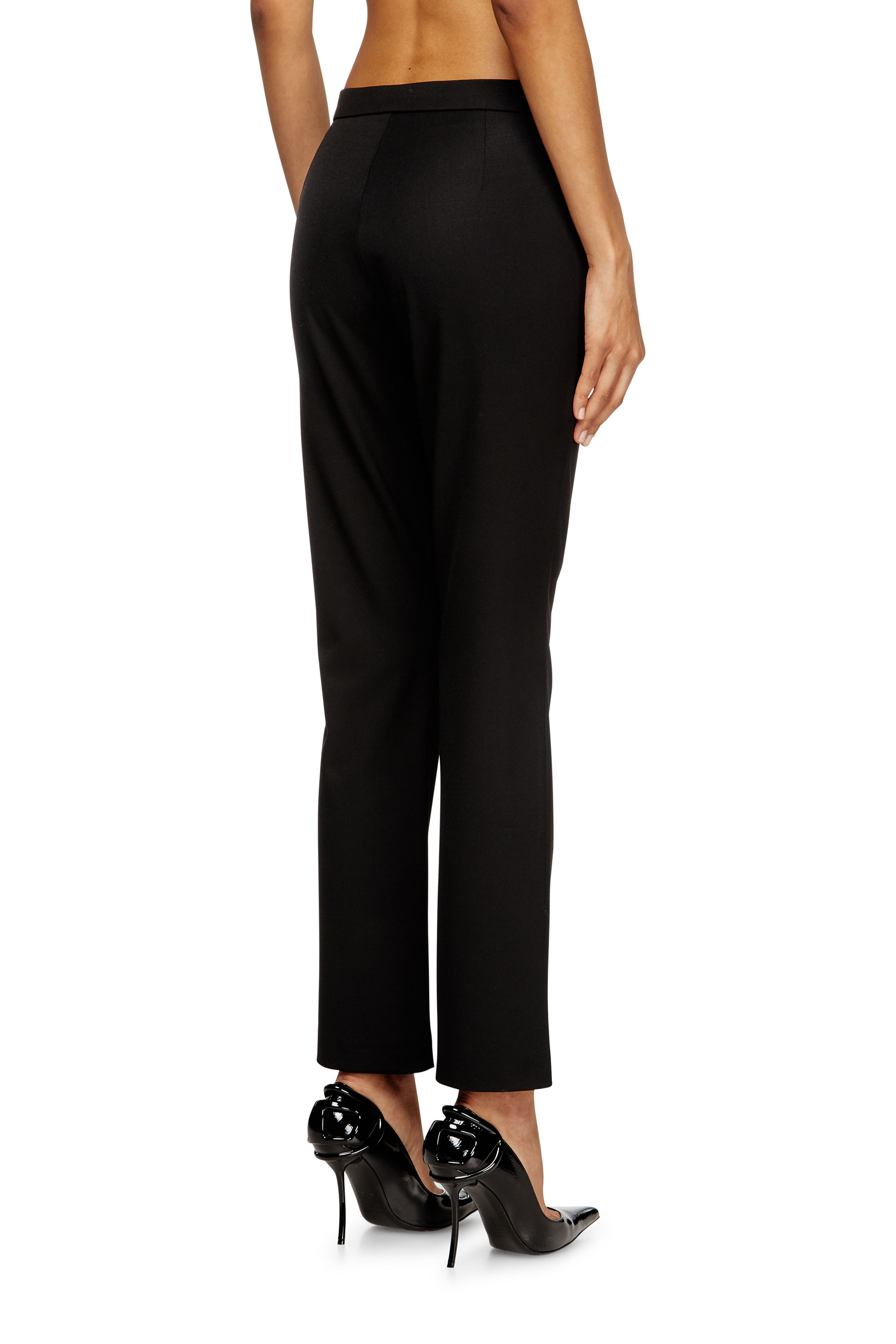 Diesel - P-LACER-R2, Woman's Wool blend pants with welt pockets in null - 4
