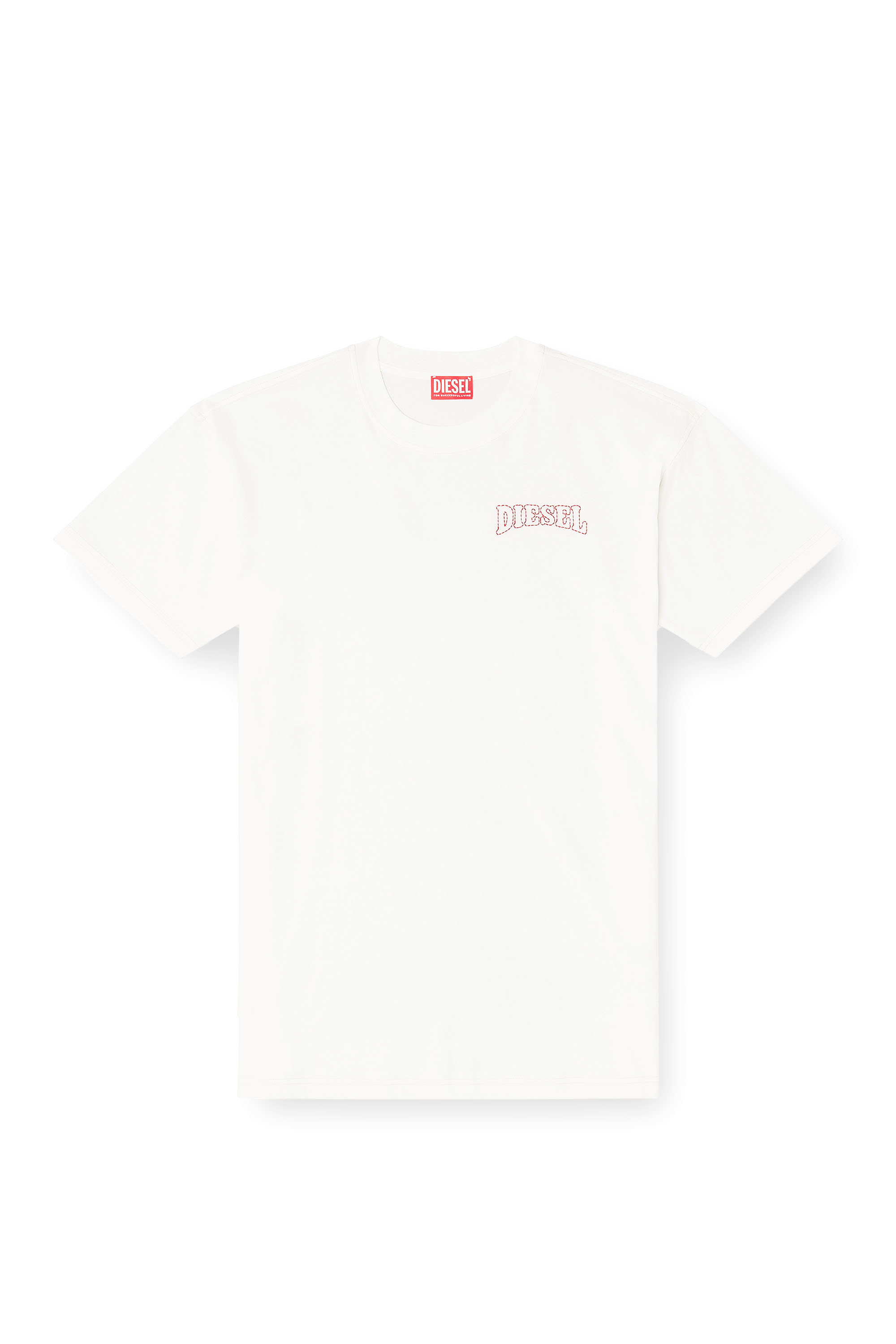 Diesel - T-NORM-V16, Man's Regular cotton T-shirt with Diesel embroidery in White - 2