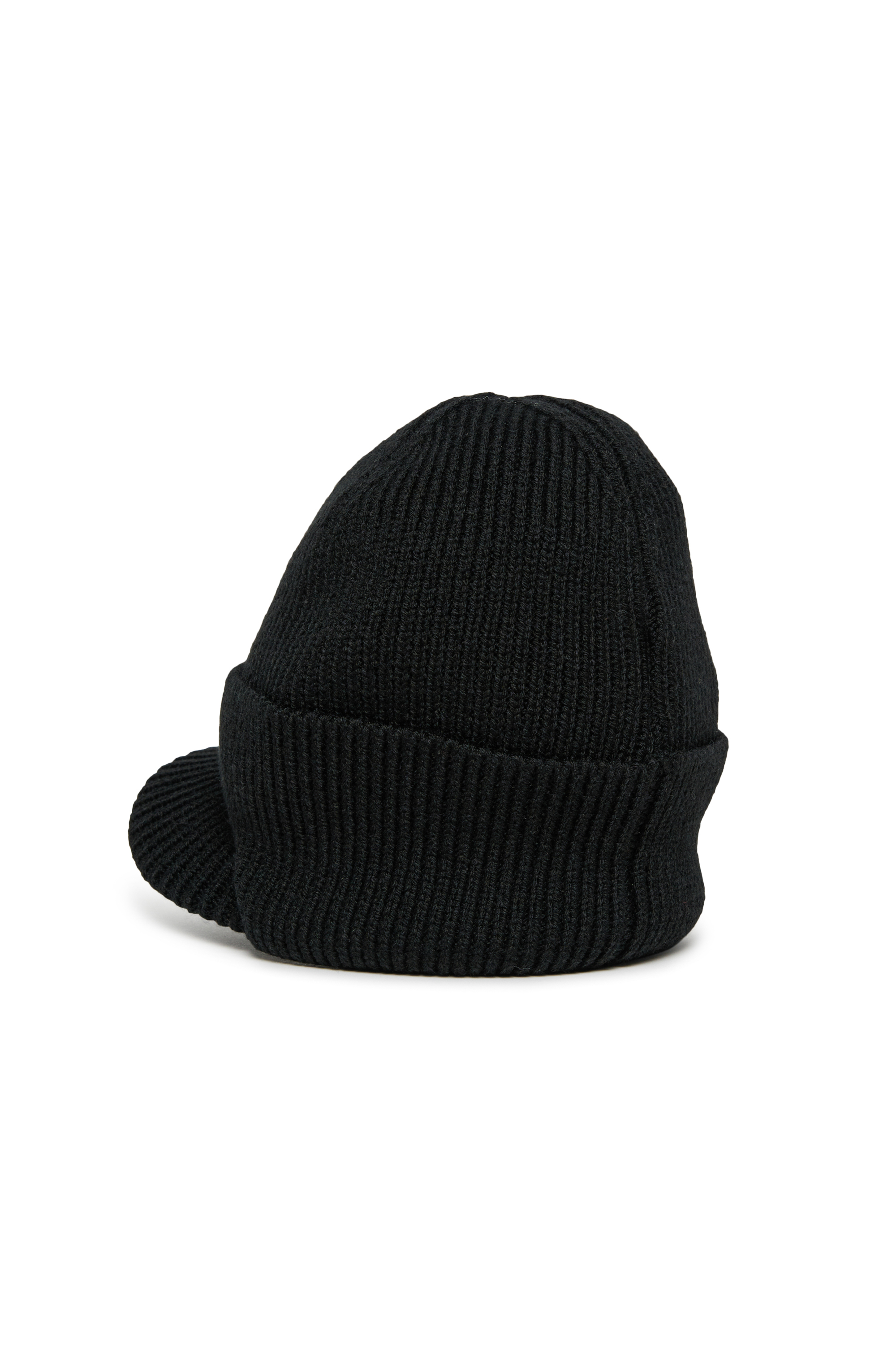 Diesel - FESTIR, Man's Wool visor cap in Black - 2