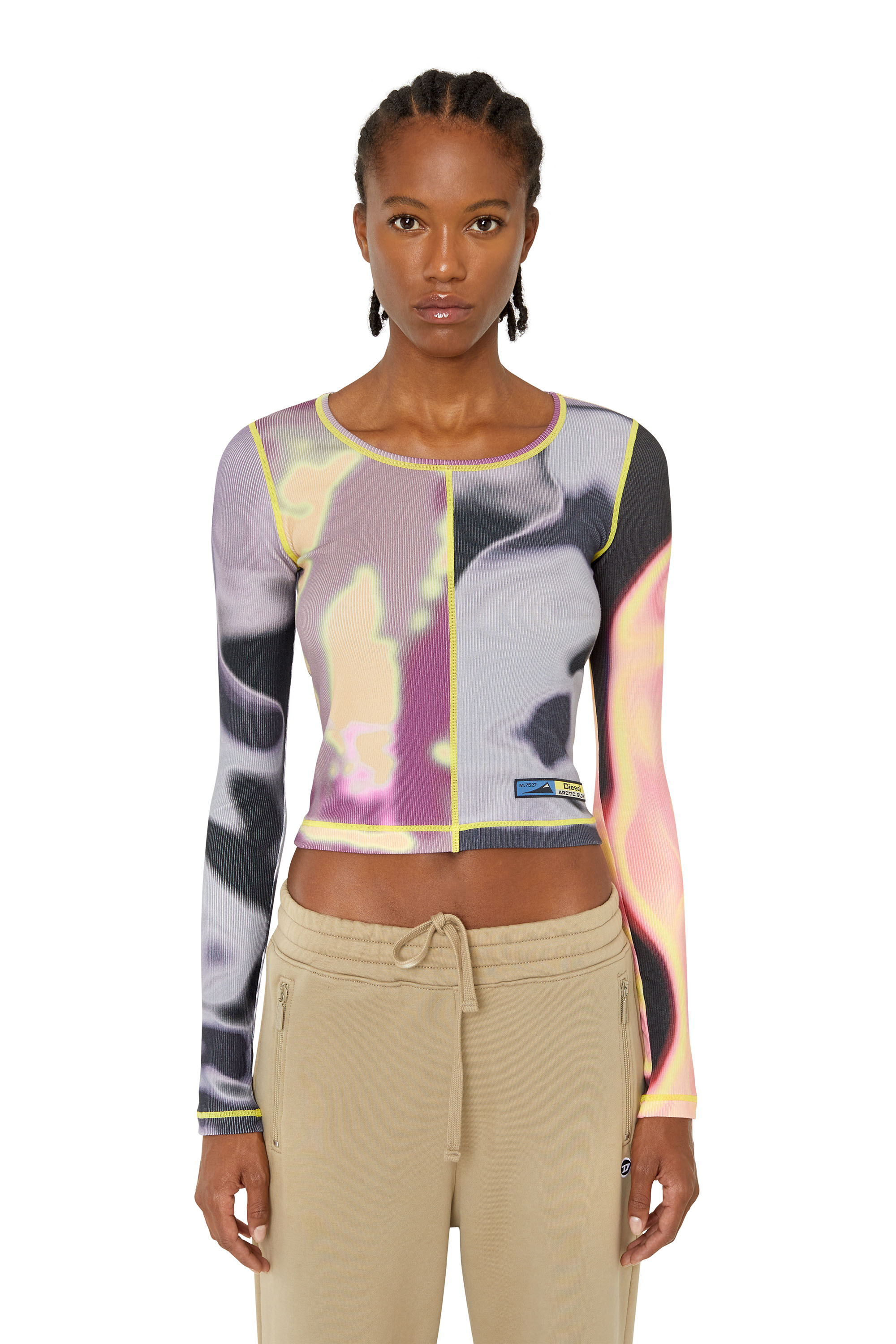 Diesel - T-BALLET-CUT, Black/Pink - Image 1