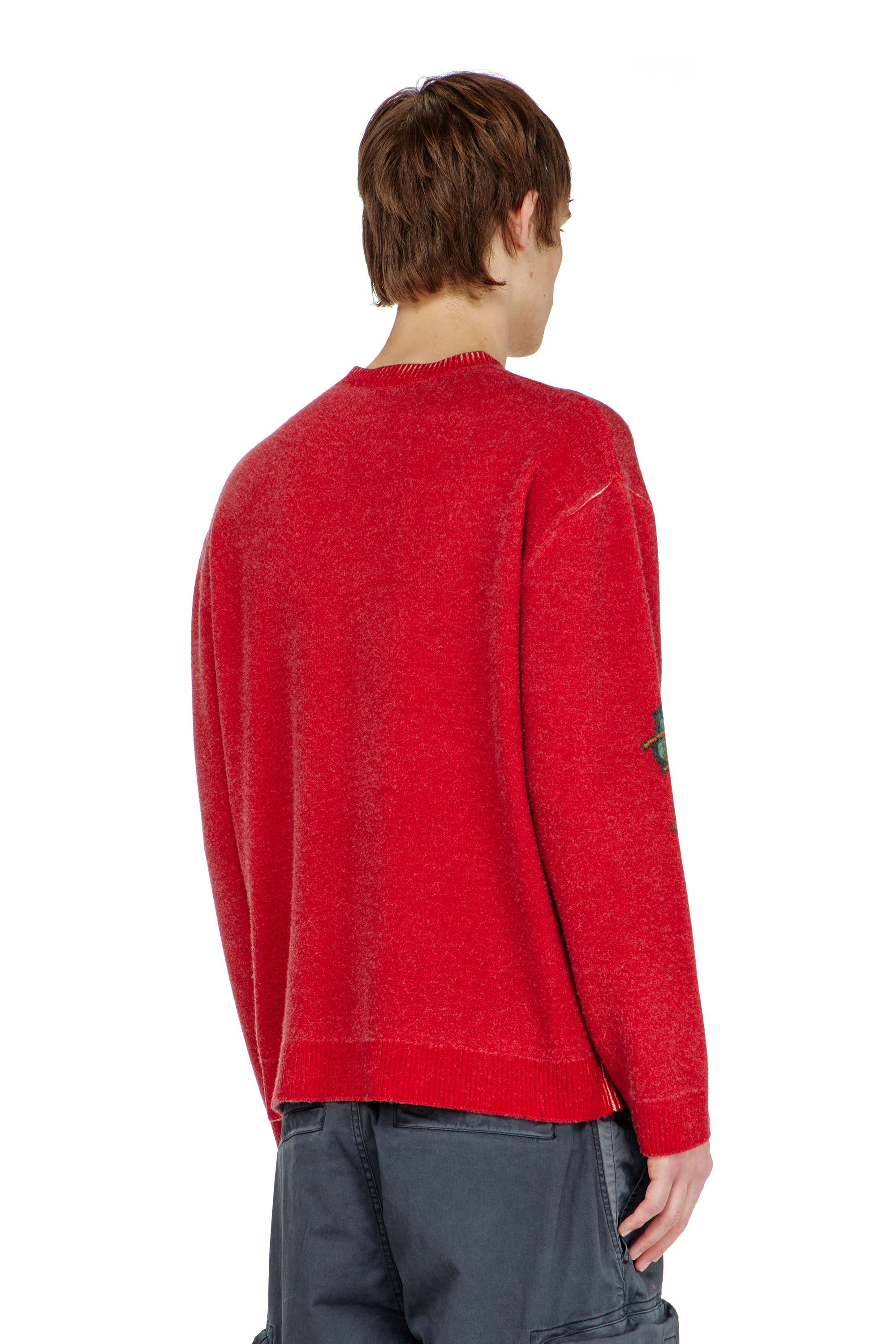 Diesel - K-PATCY, Man's Wool jumper with printed patches in Red - 4