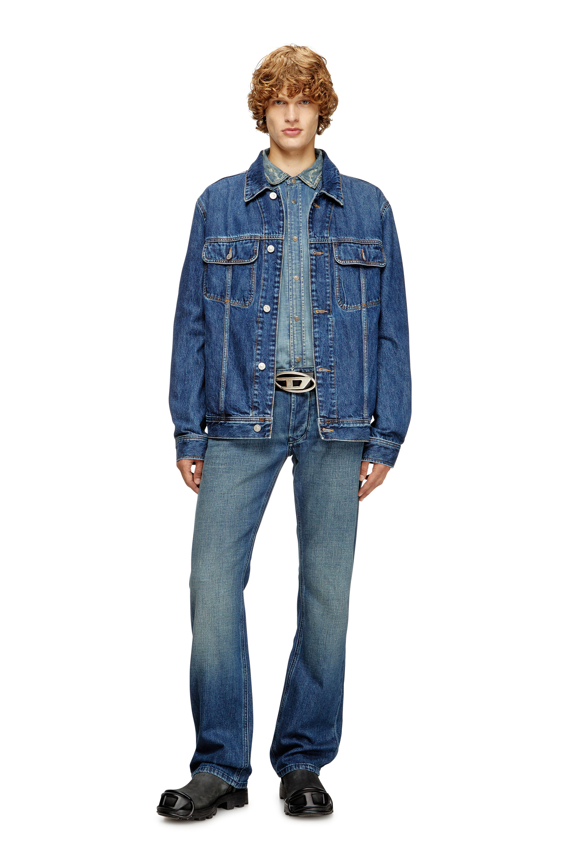 Regular Jeans 1985 Larkee 0DBDS, Dark Blue Diesel - Man's Regular Jeans 1985 Larkee 0DBDS, Dark Blue - 1