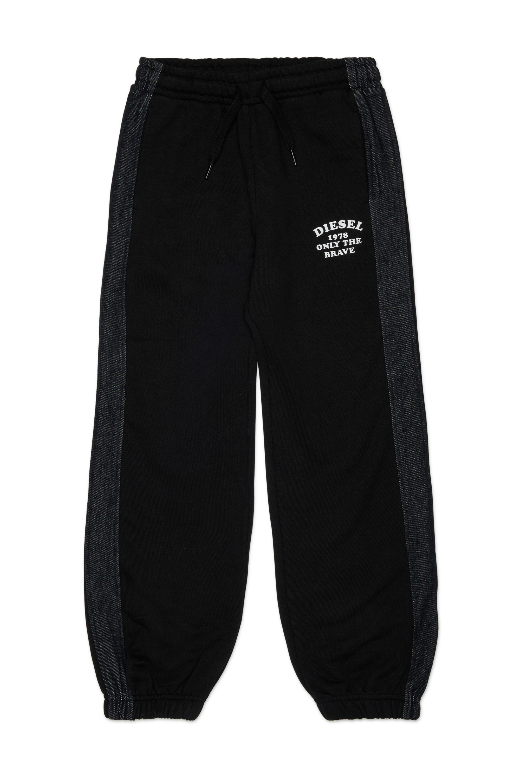 Diesel - PTEAN, Man's Sweatpants with denim side bands in Black - 1