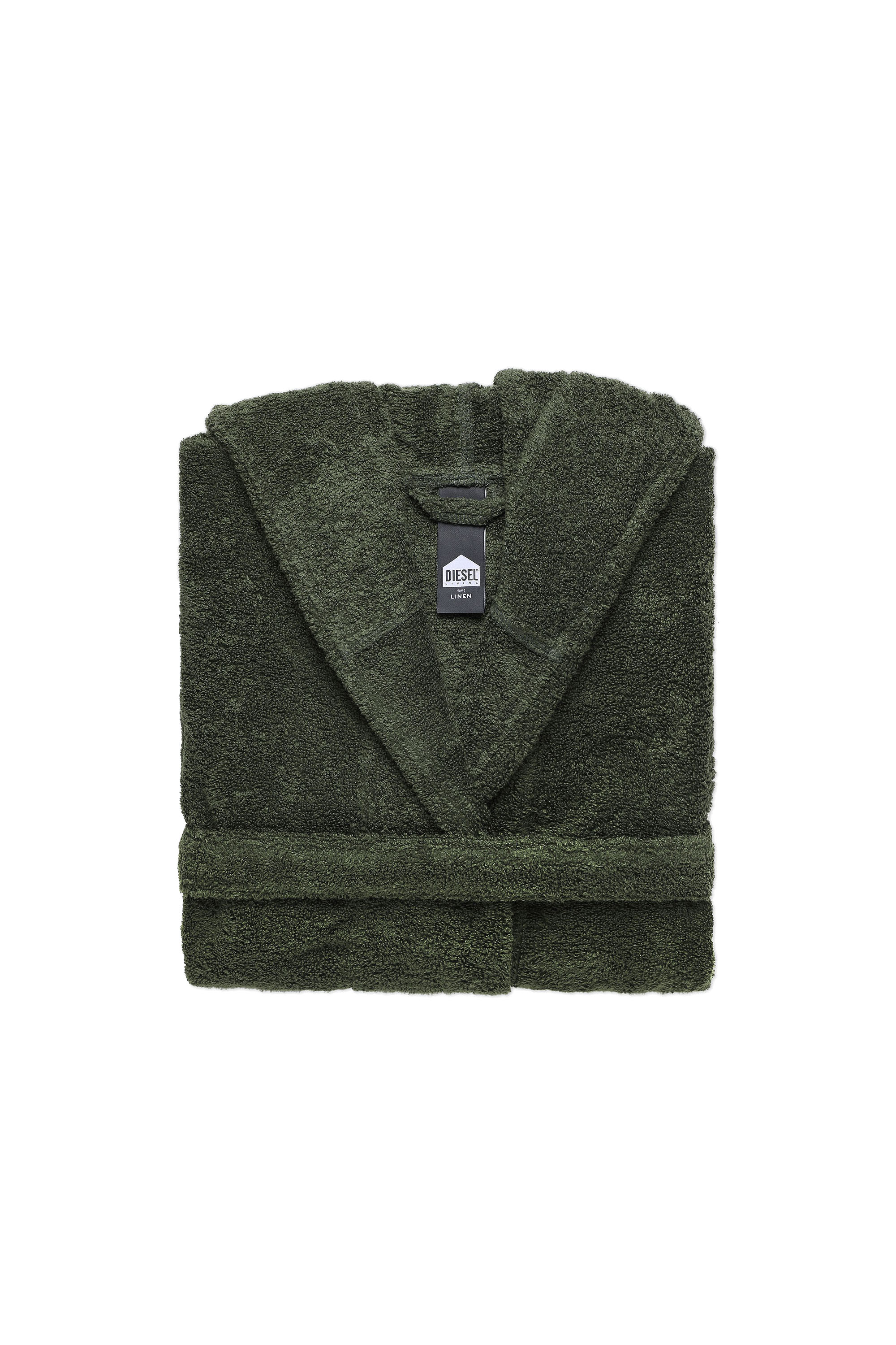 Diesel - ACC  SPORT LOGO CAP XXL, Unisex's Bathrobe with hood SPORT LOGO, XXL in Green - 1