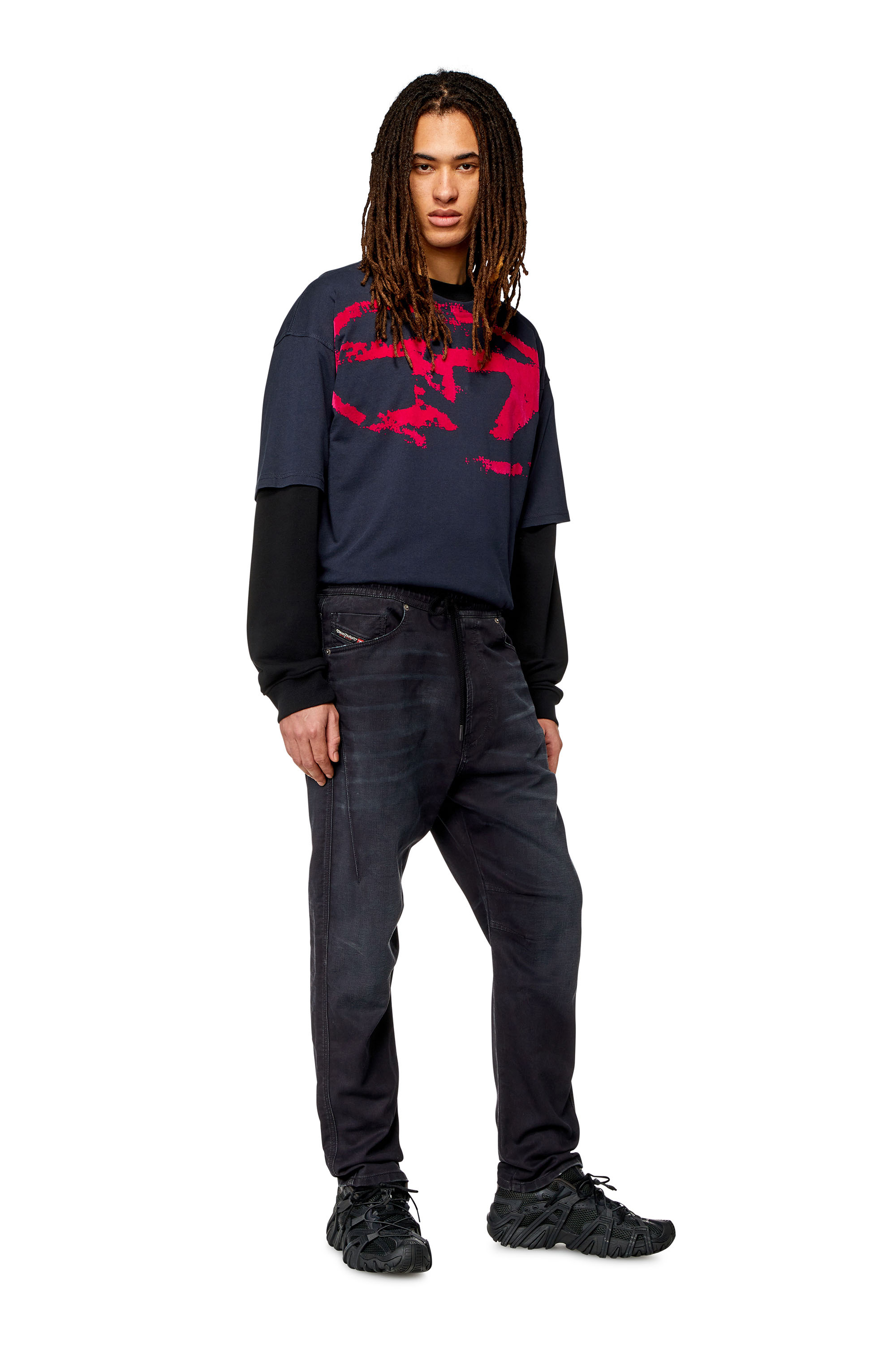 Diesel - Tapered 2040 D-Amage Joggjeans® 068HR, Black/Dark grey - Image 4