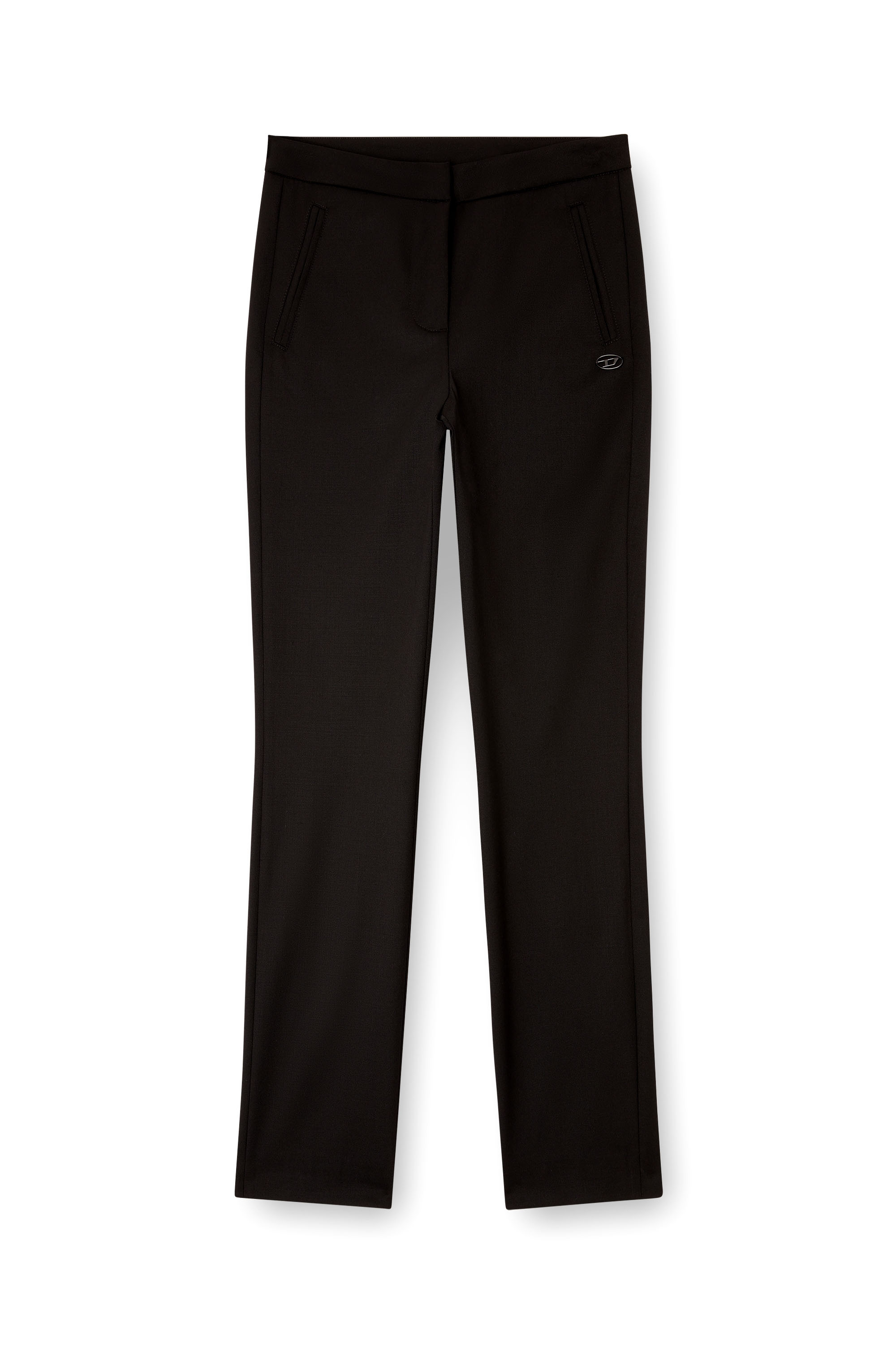 Diesel - P-LACER-R2, Woman's Wool blend pants with welt pockets in null - 3