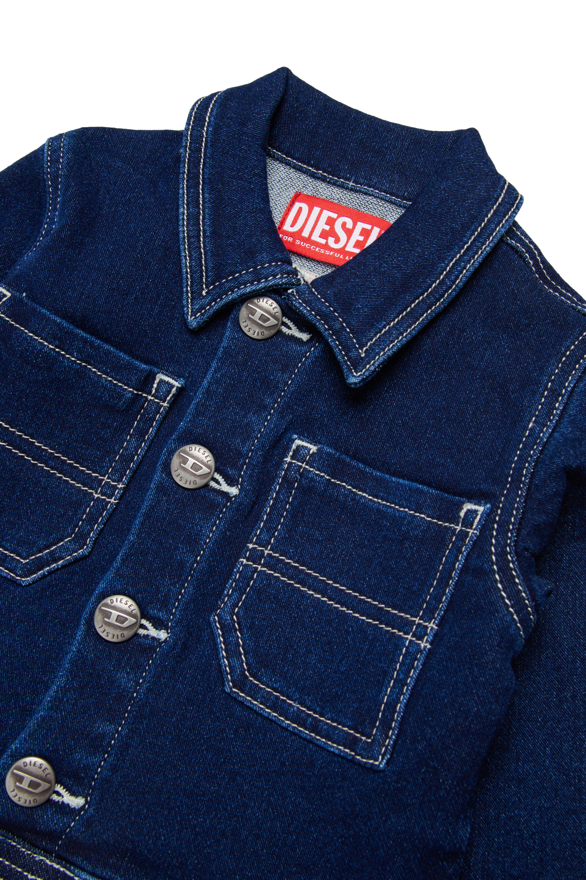 Diesel - JOMYB JJJ, Unisex's JoggJeans jacket with back embroidery in Dark Blue - 3