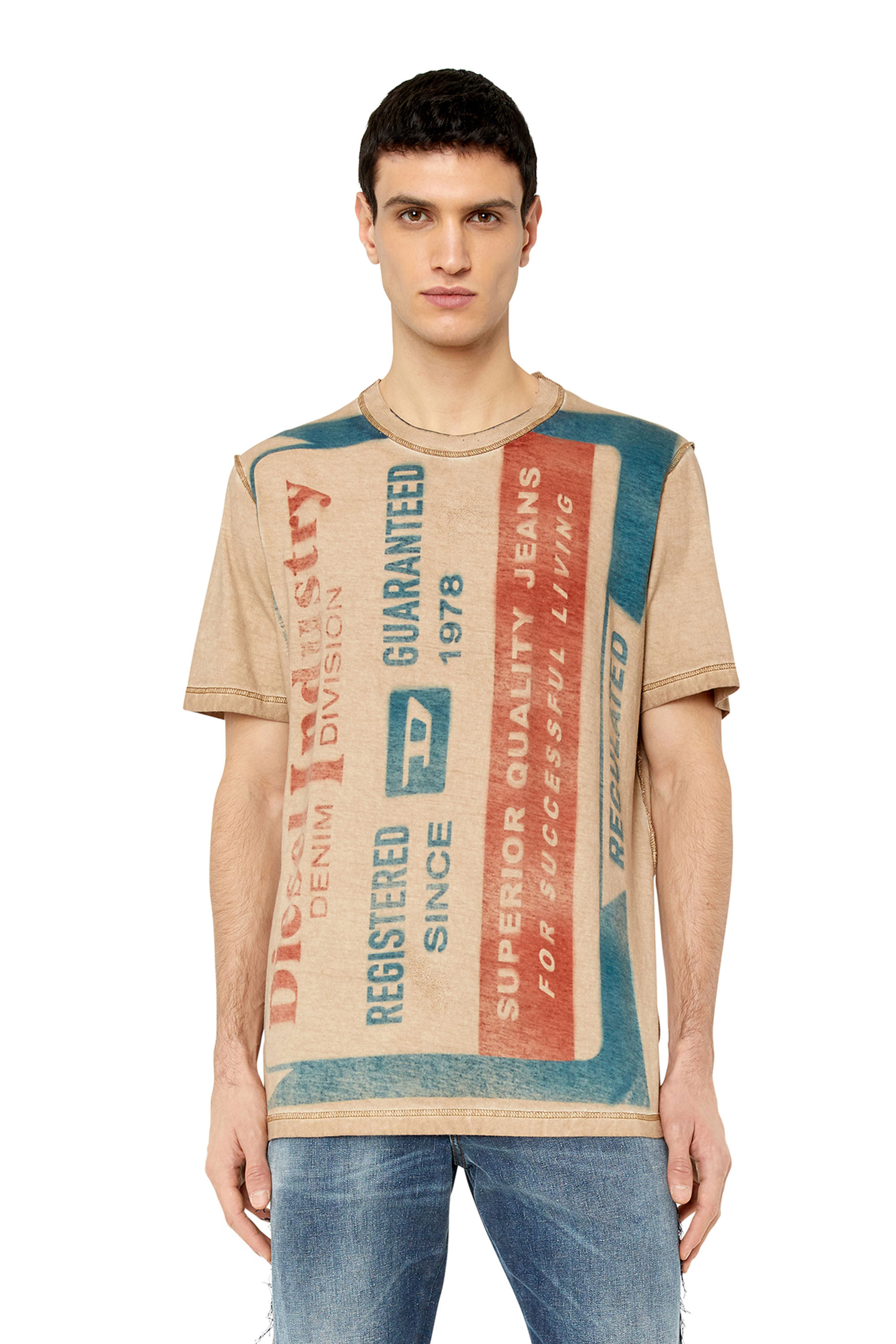 Diesel - T-JUST-G13, Beige/Red - Image 1