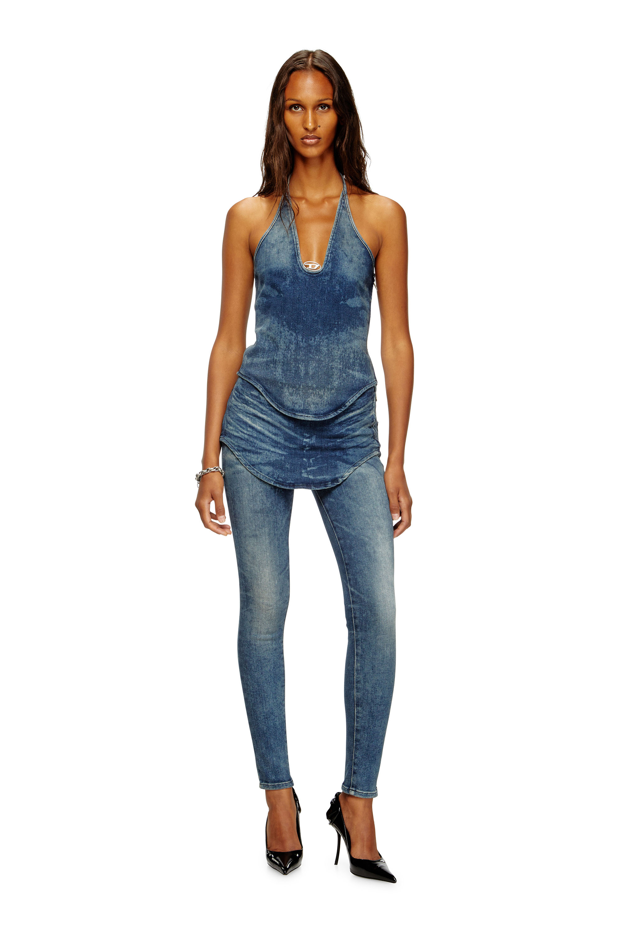 Diesel - Woman's Slim Jeans D-Gnol 09M95, Medium blue - 2