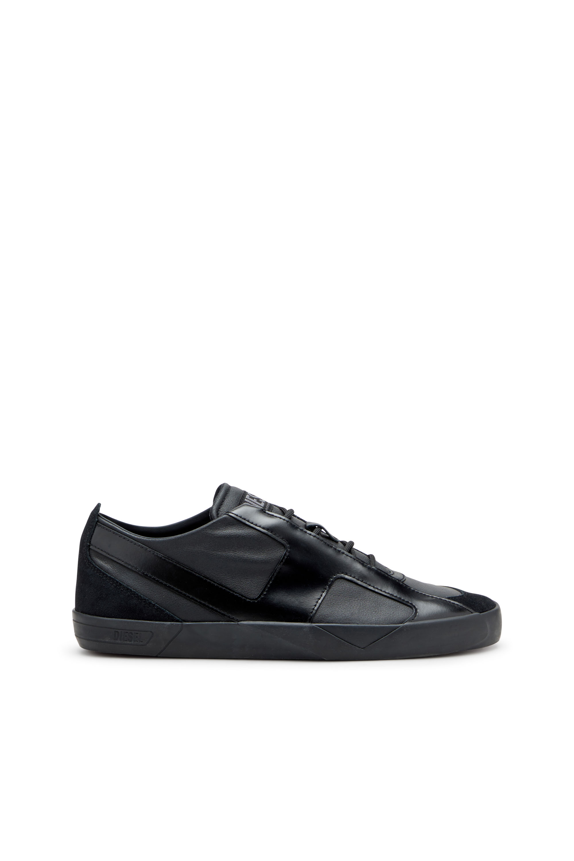 S-SLANTE-D LOW, Black Diesel - S-SLANTE-D LOW, Man's S-Slante-D-Sneakers in suede and leather with D logo in Black - 1