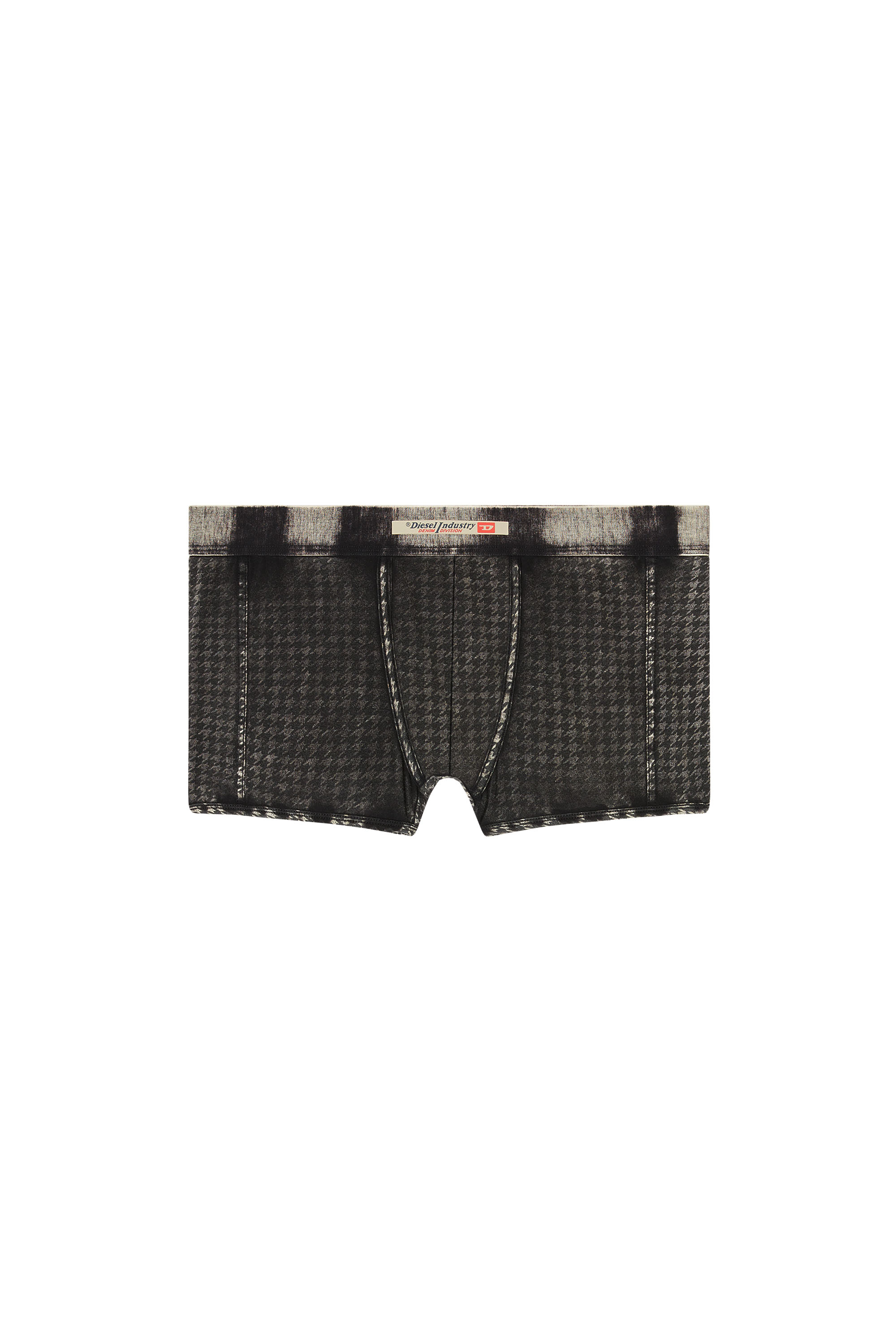 Diesel - DAMIEN-DNM, Man's Cotton boxer shorts with all-over print in Dark grey - 2