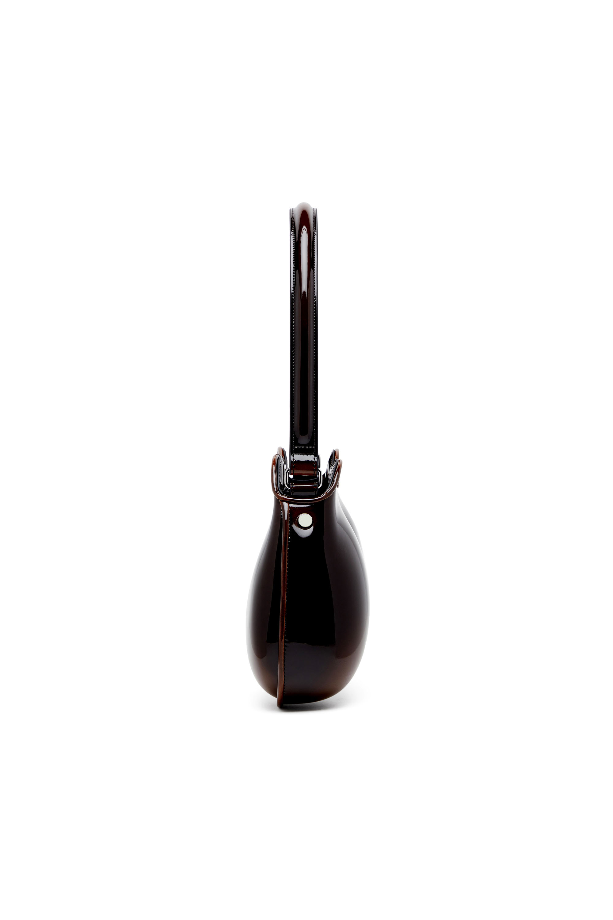 DOUBLE-D SHOULDER, Brown Diesel - DOUBLE-D SHOULDER, Woman's Double-D-Rigid shoulder bag in dégradé glossy PU in Brown - 4