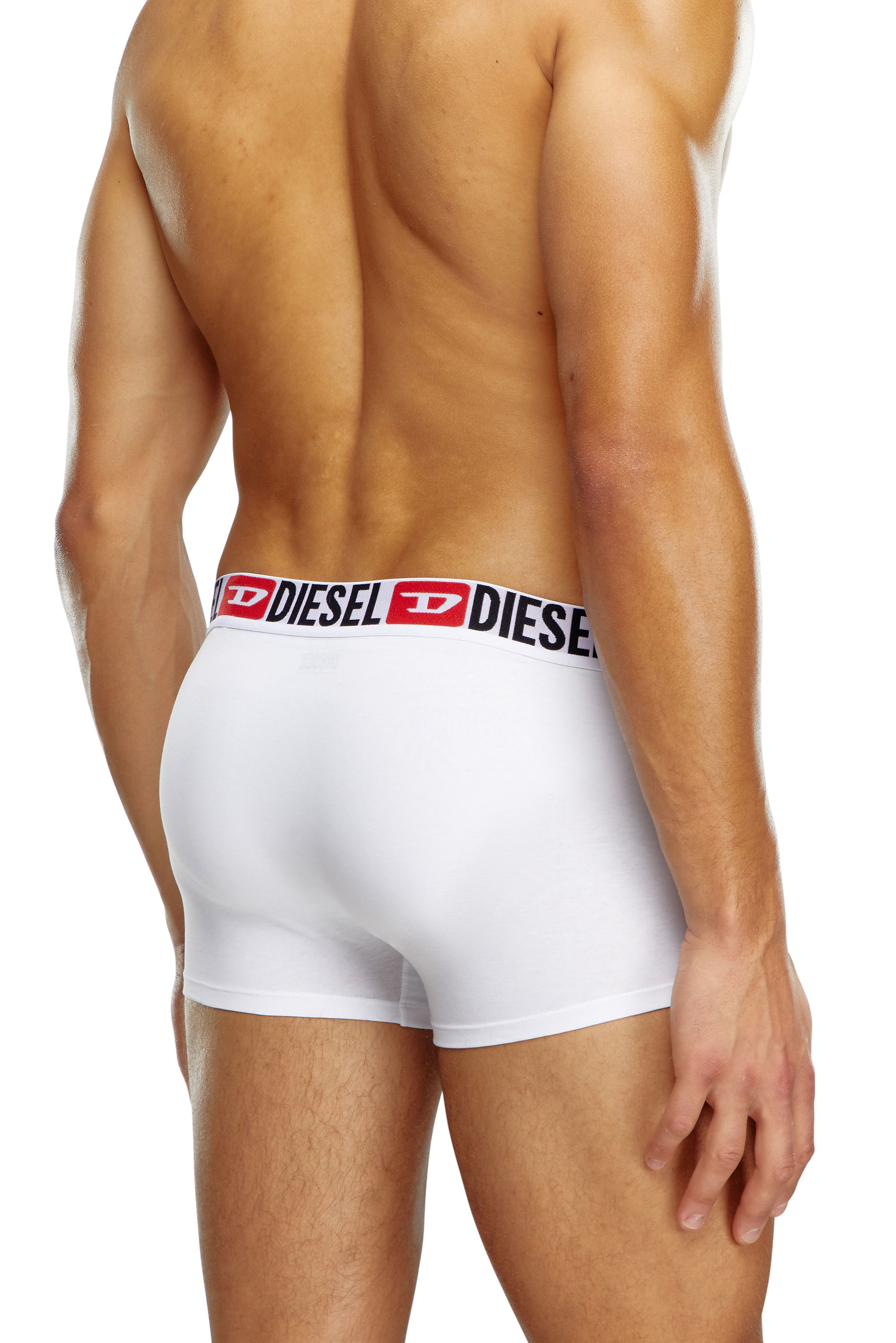 Diesel - UMBX-DAMIENTHREEPACK, Man's Three-pack of all-over logo waist boxers in White - 4