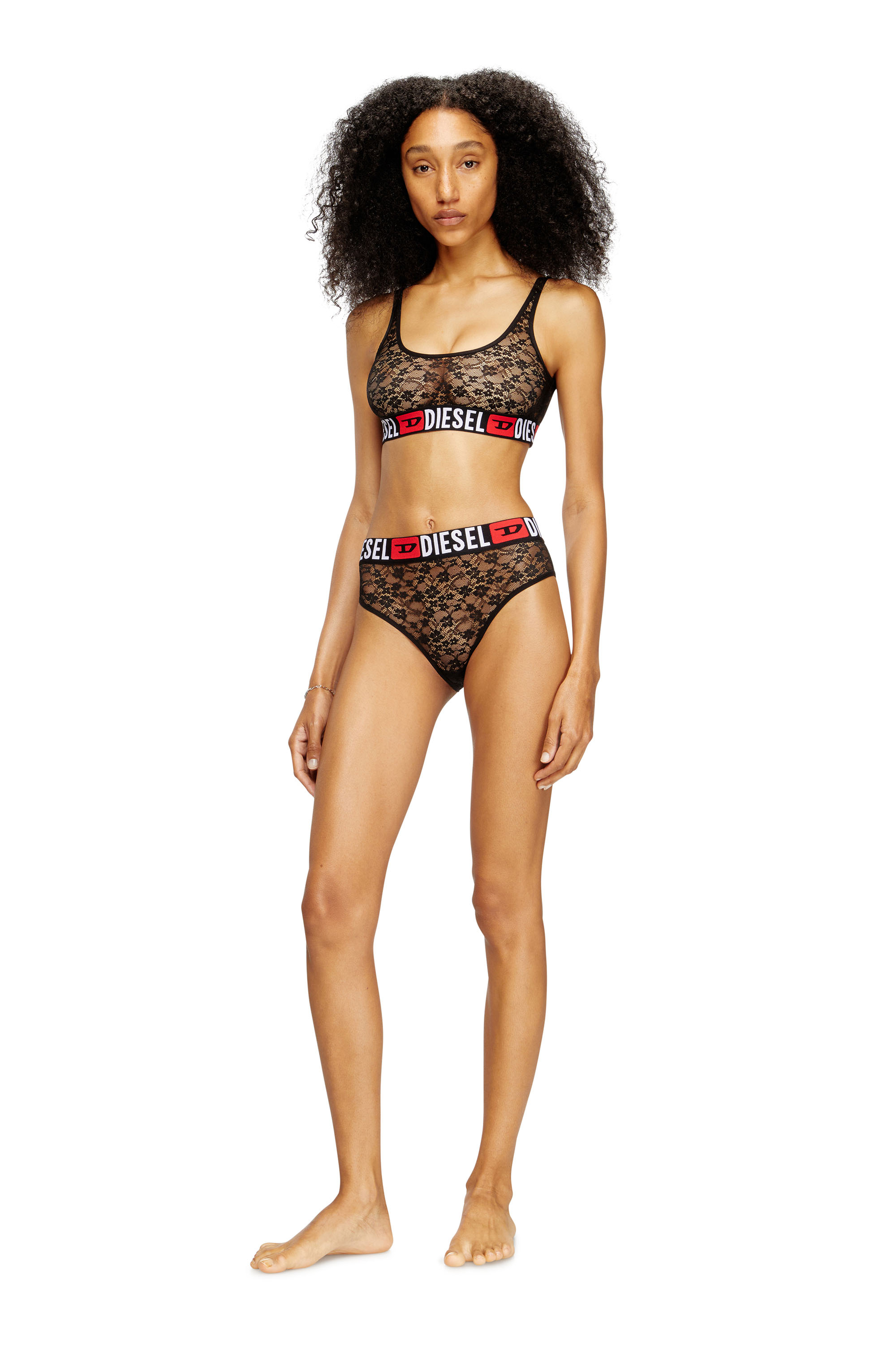 Diesel - SAM-D-CORE, Woman's Nylon lace panties with Diesel logo in null - 1