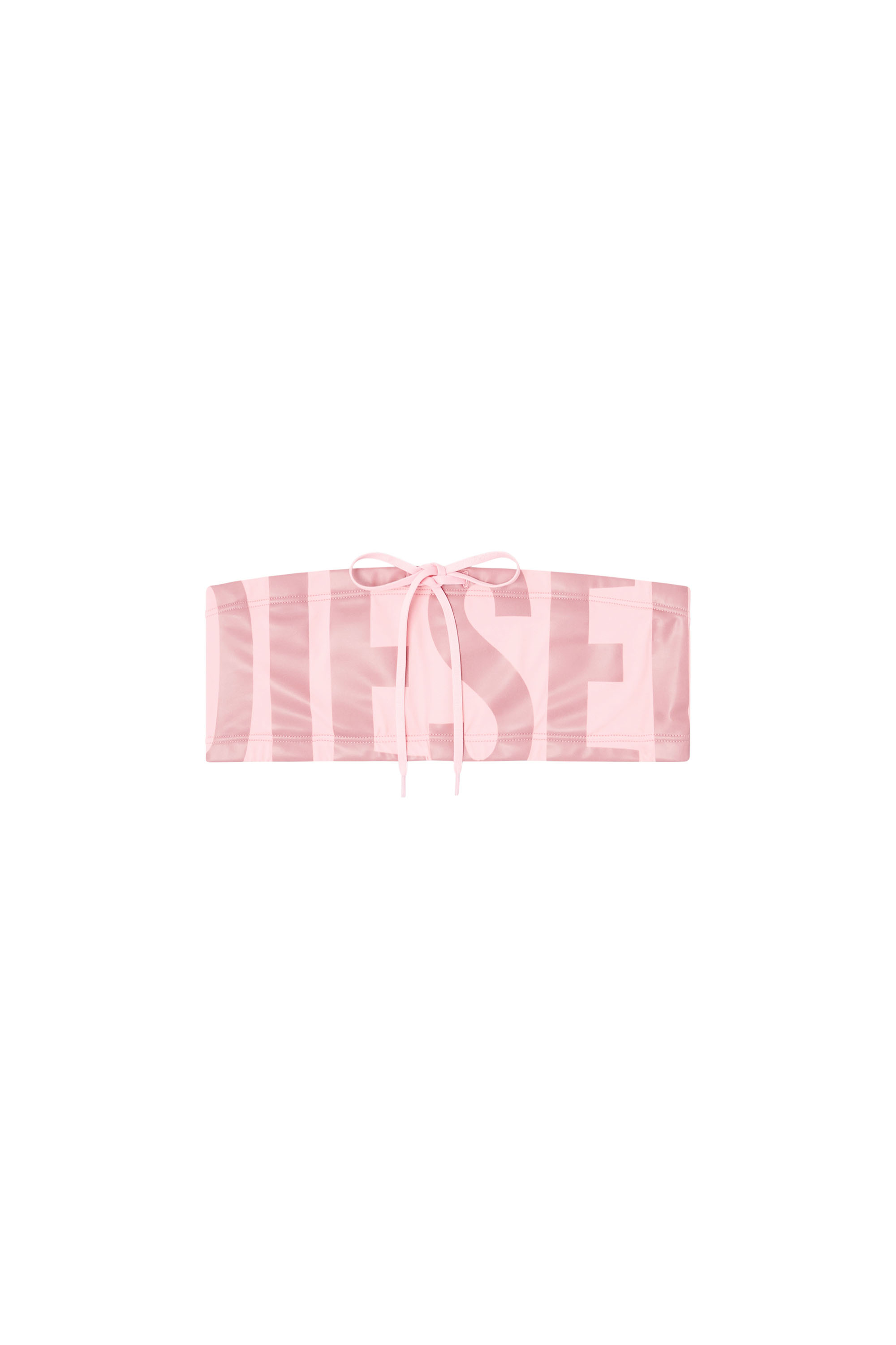 Diesel - MIRIAM-D-CORE, Woman's Bandeau bikini top with maxi logo in Pink - 4