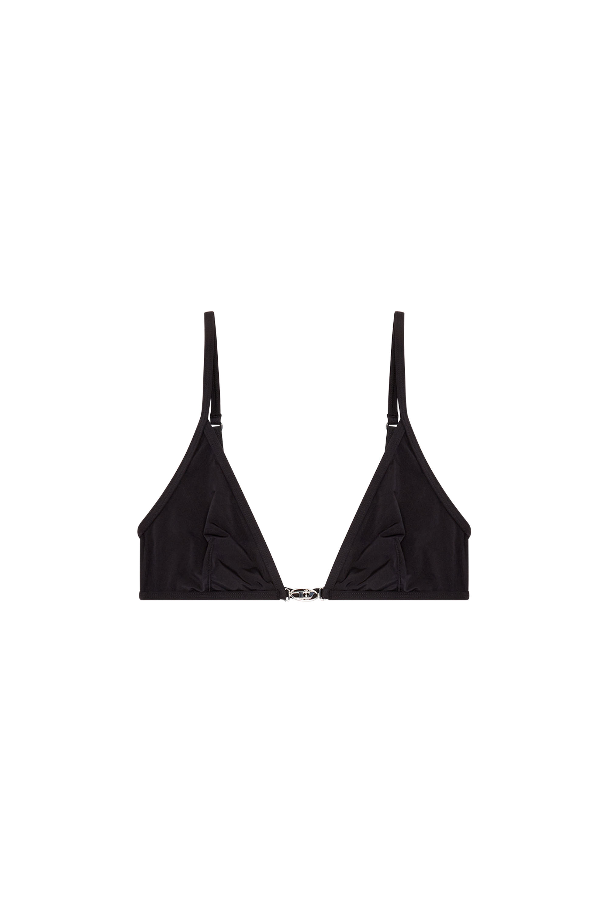 Diesel - UFSB-OVAL-D-TRIANGLE-BRA, Woman's Triangle bra with Oval D plaque in Black - 4