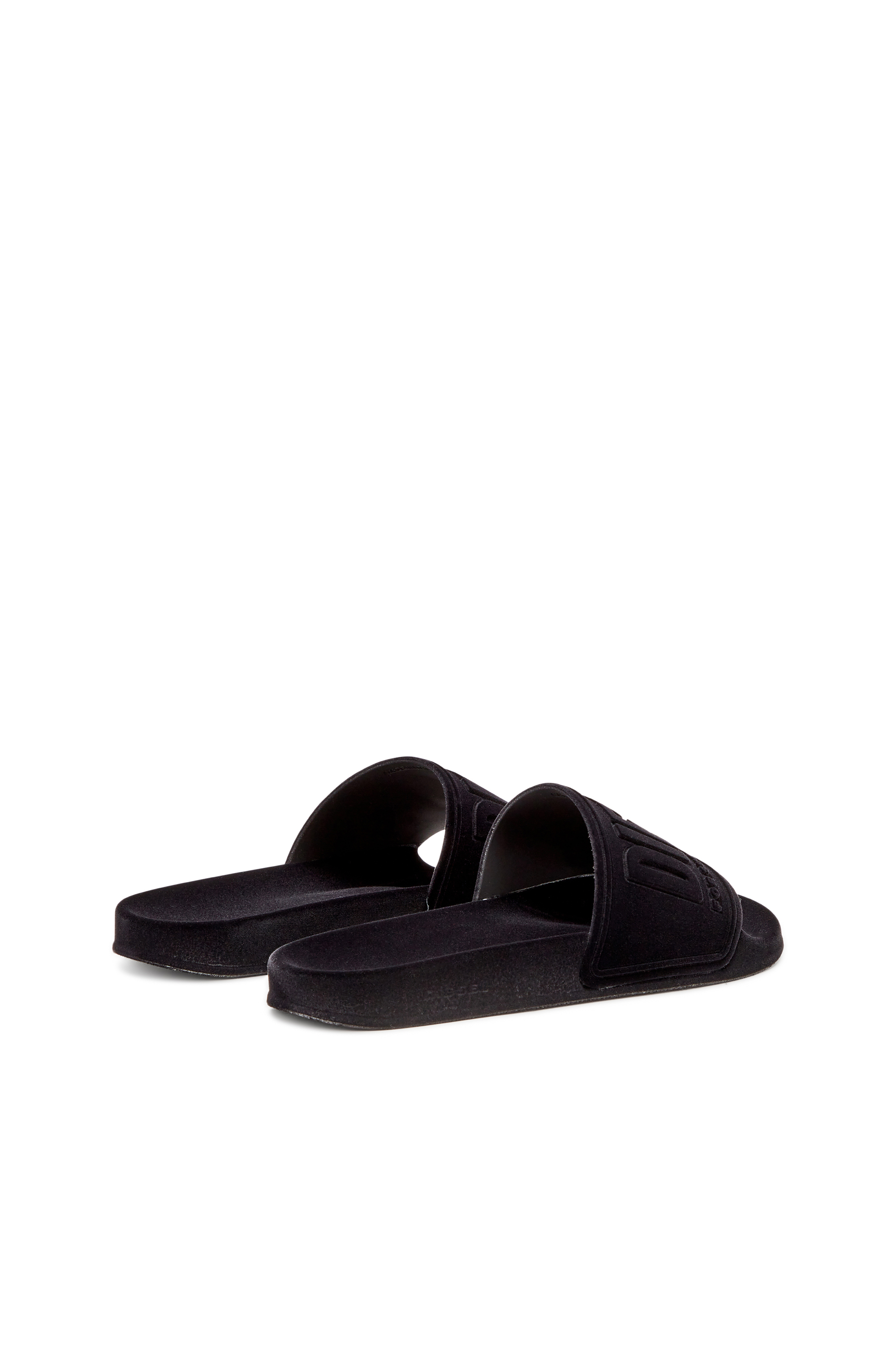 Diesel - SA-MAYEMI CC W, Woman's Sa-Mayemi-Pool slides with velvety flocking in Black - 3