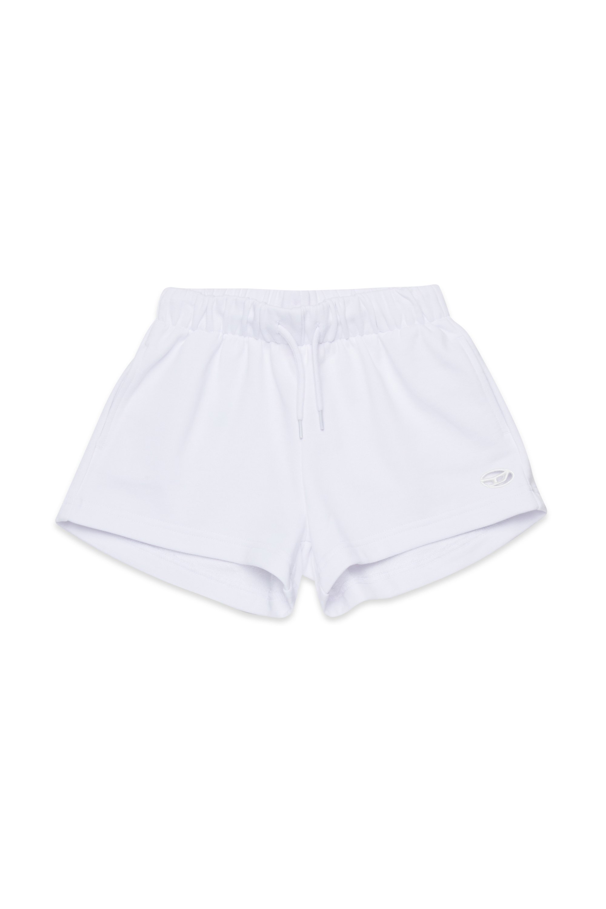 Diesel - PAGL, Woman's Sweat shorts with cut-out Oval D logo in White - 1