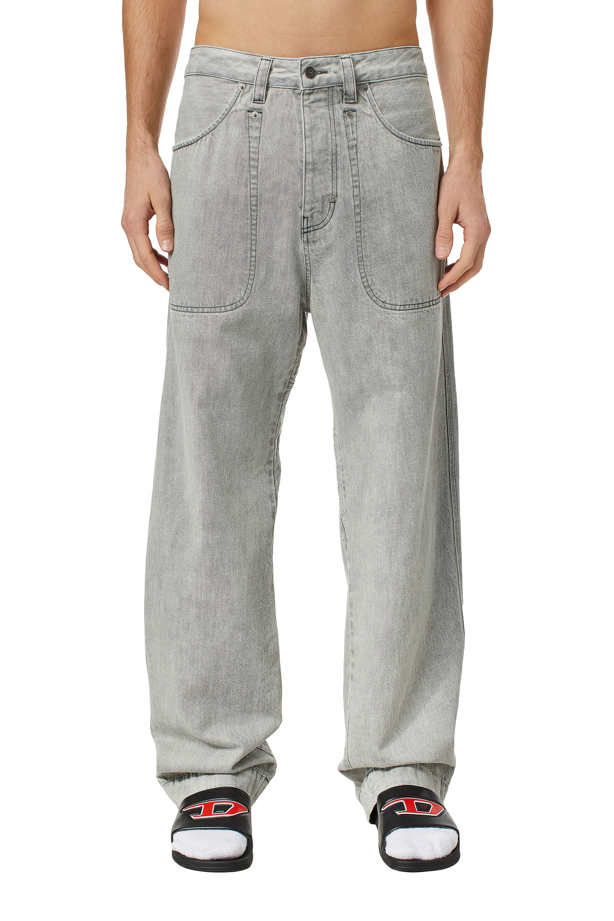Diesel - D-Fransy 0ICVH Straight Jeans, Grey - Image 1