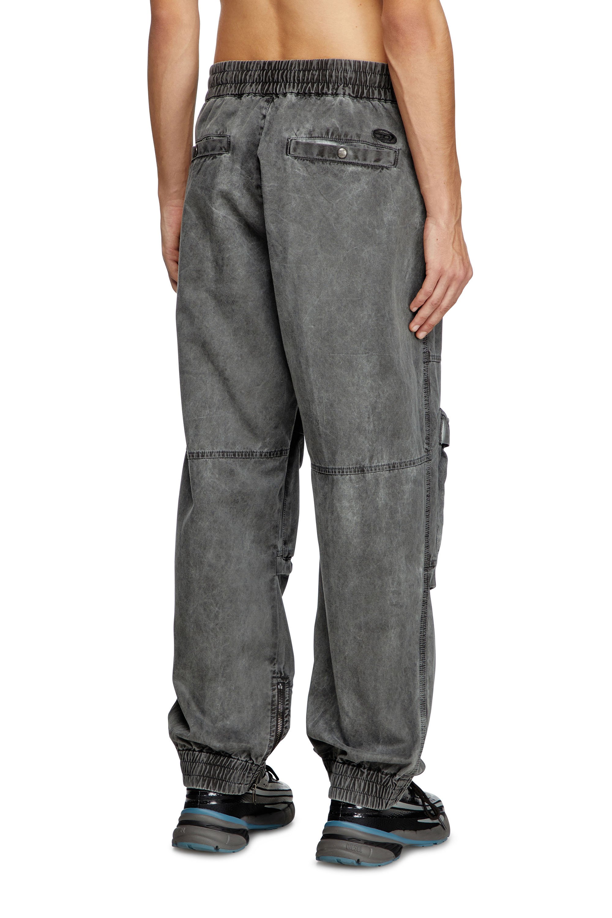 Diesel - P-BEECK, Man's Cargo pants in cotton twill in Grey - 4