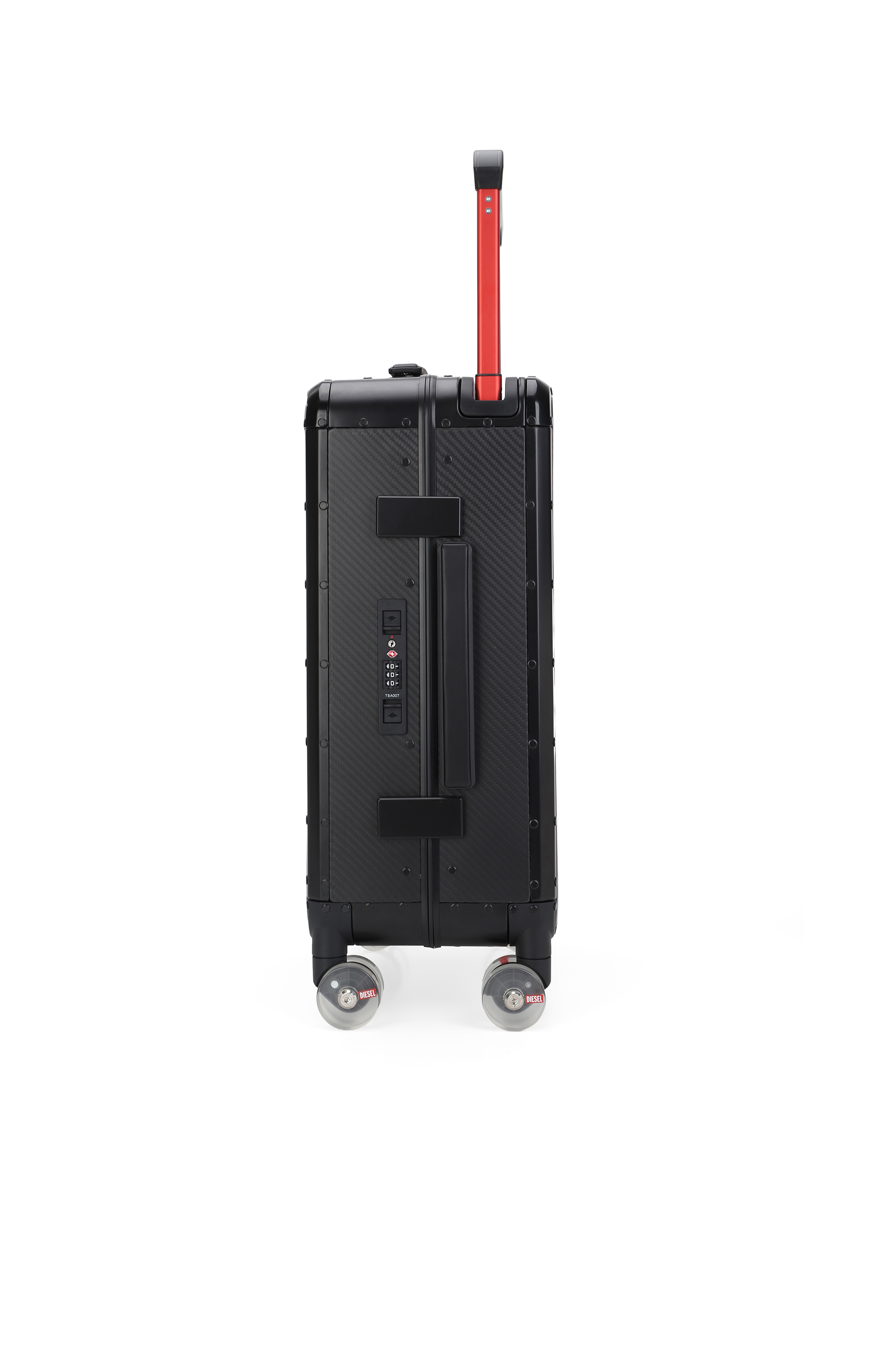 Diesel - DIESEL CARBON FIBER TROLLEY-BLACK- DSL00, Unisex's Carbon fiber suitcase size S in Black - 3