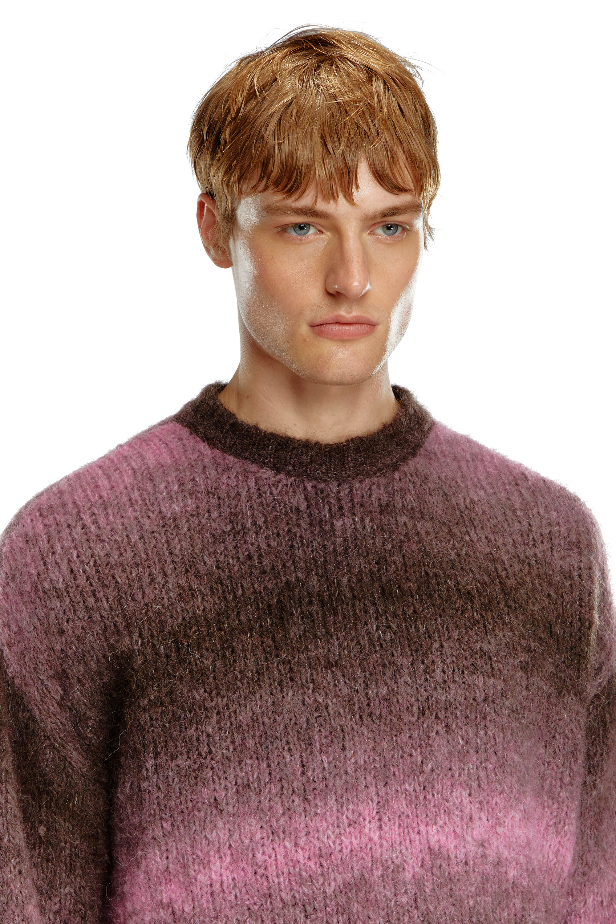 Diesel - K-RASTA, Man's Dégradé jumper in alpaca blend in Violet - 5