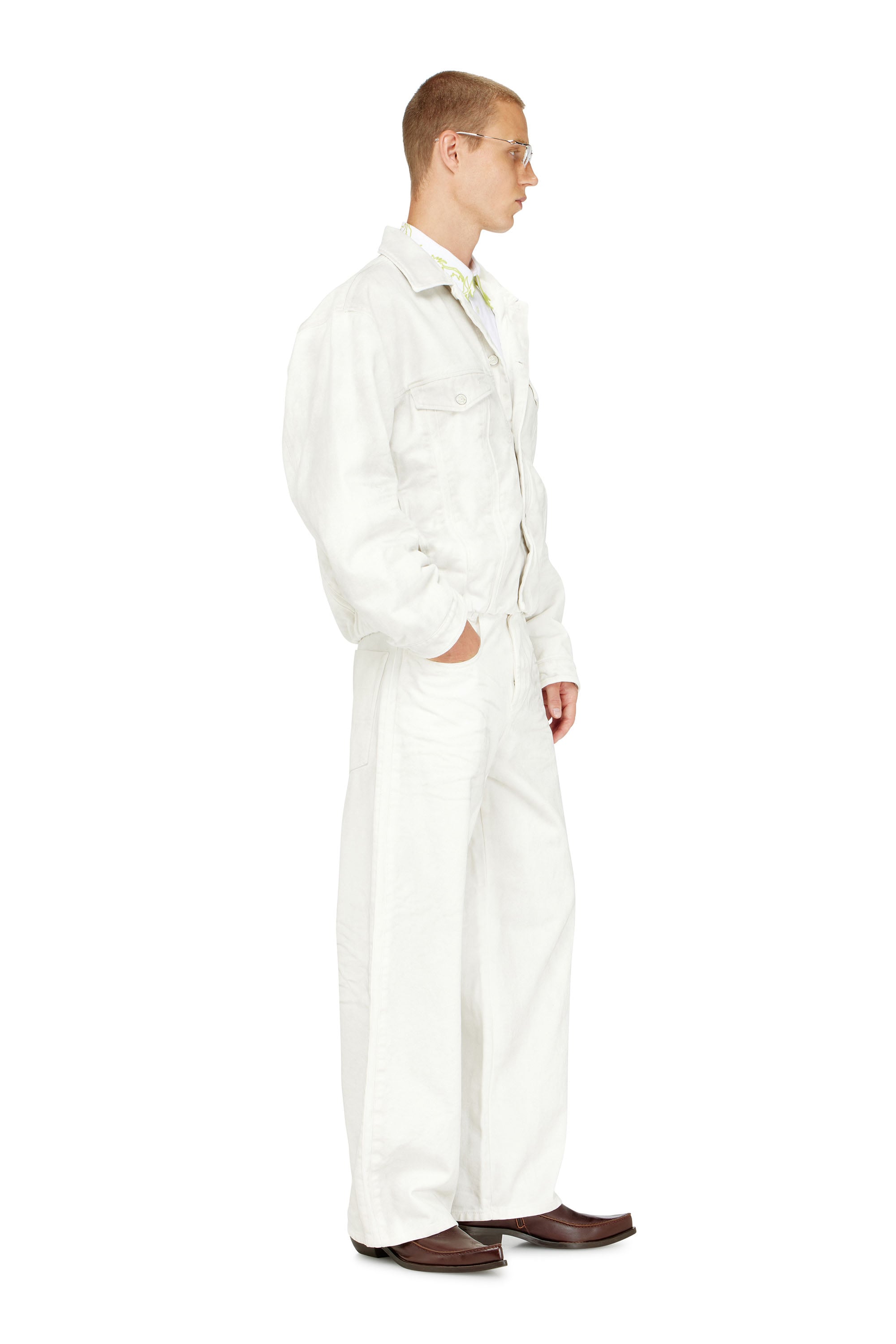 Diesel - Unisex's Relaxed Jeans 1982 D-Hakou 007GG, White - 3