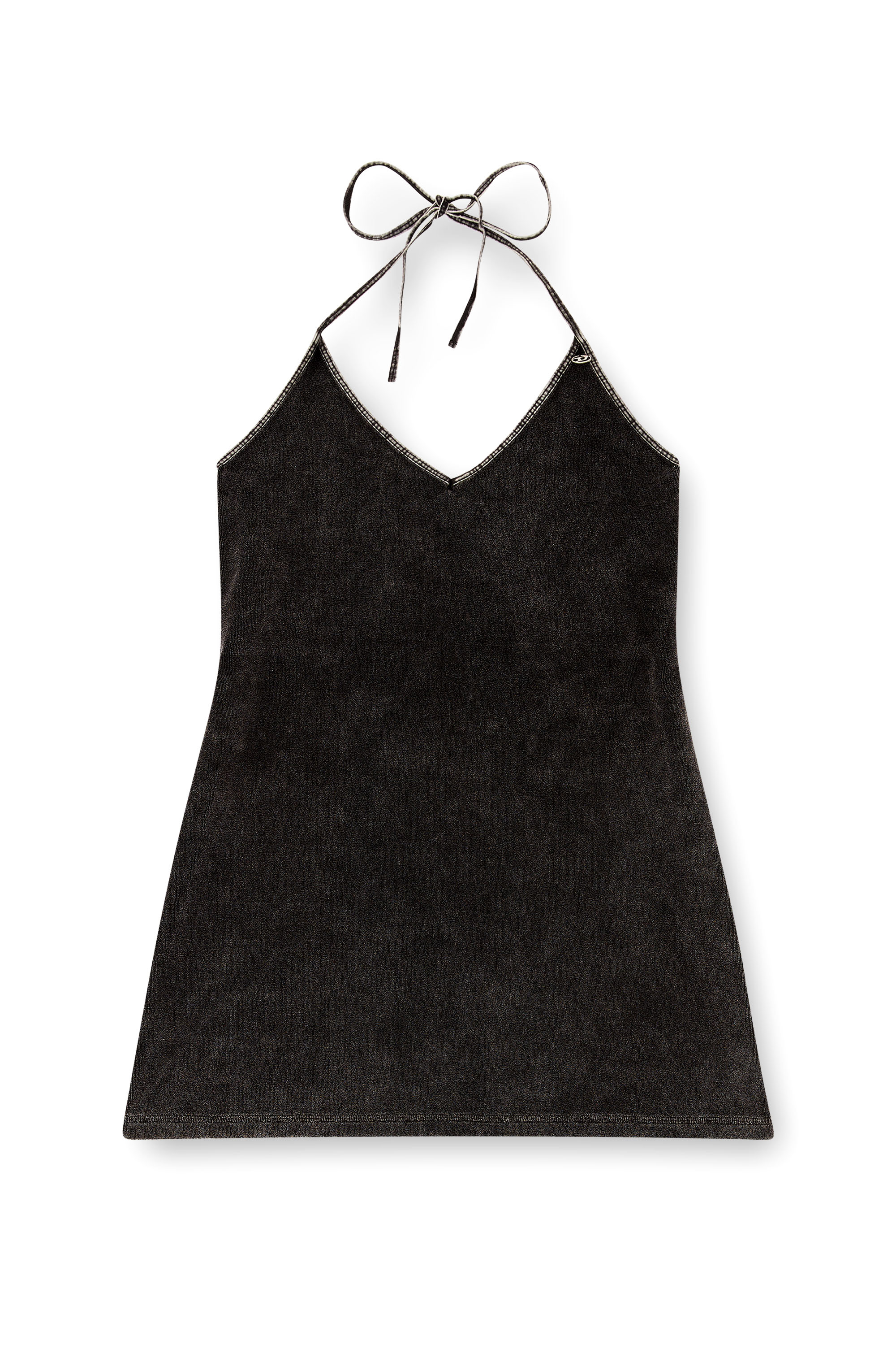 Diesel - MILVA-DNM, Woman's Mini dress in treated towelling fabric in null - 3