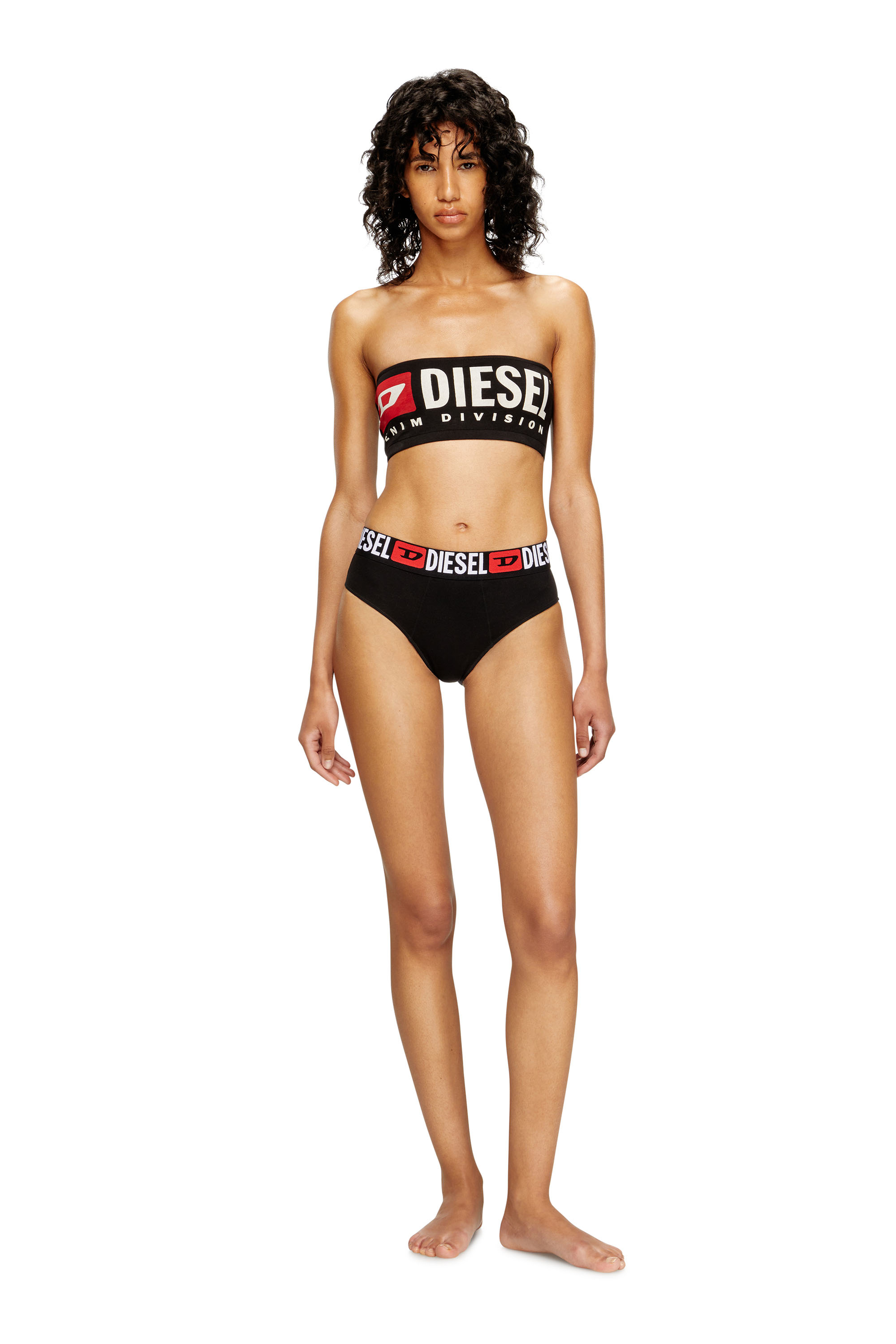Diesel - UFSB-MELANIE, Woman's Strapless bra with maxi logo in Black - 1