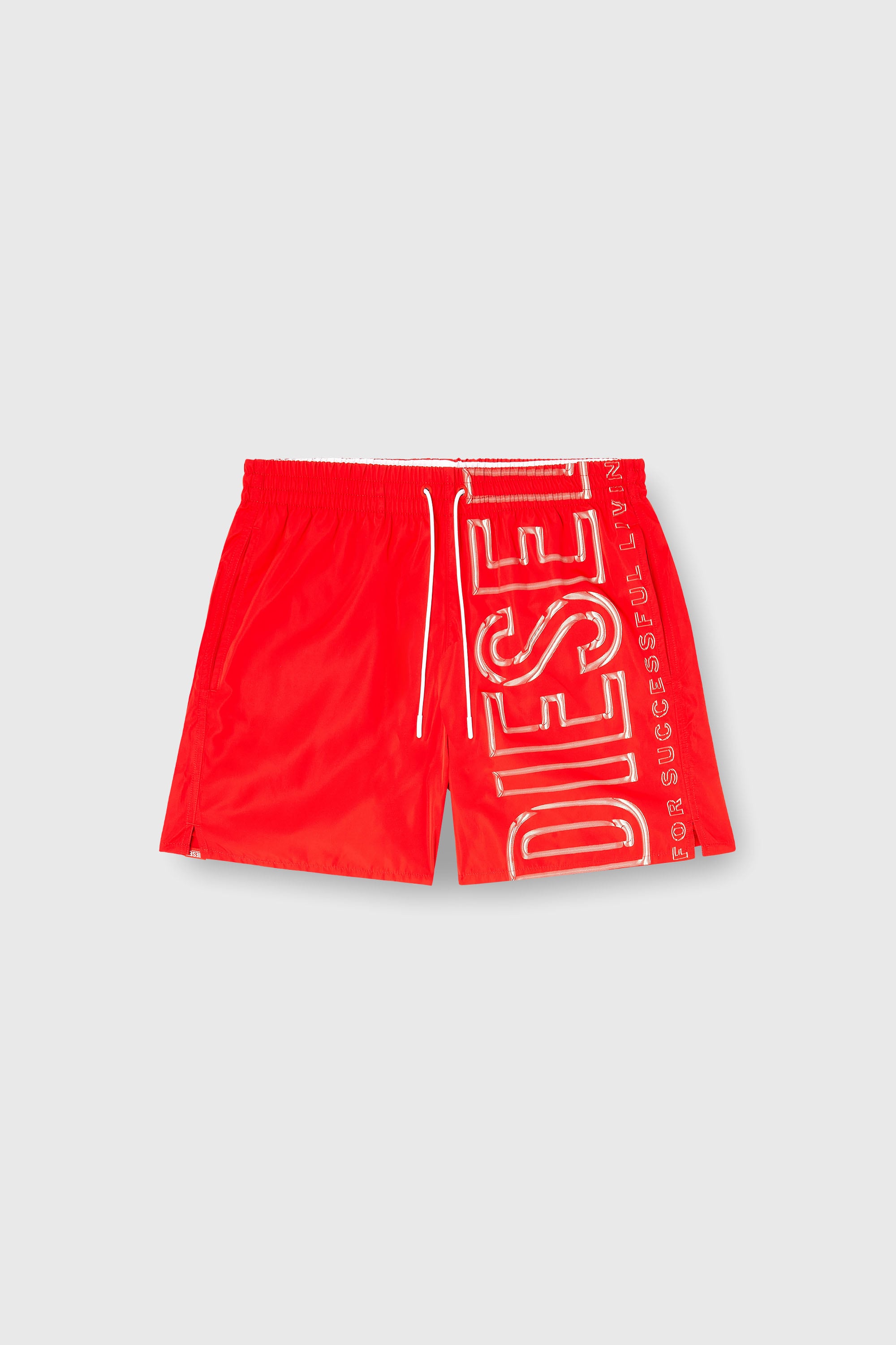 Diesel - SOCCER-41-D-CORE, Man's Swim shorts with oversized logo print in Red - 2