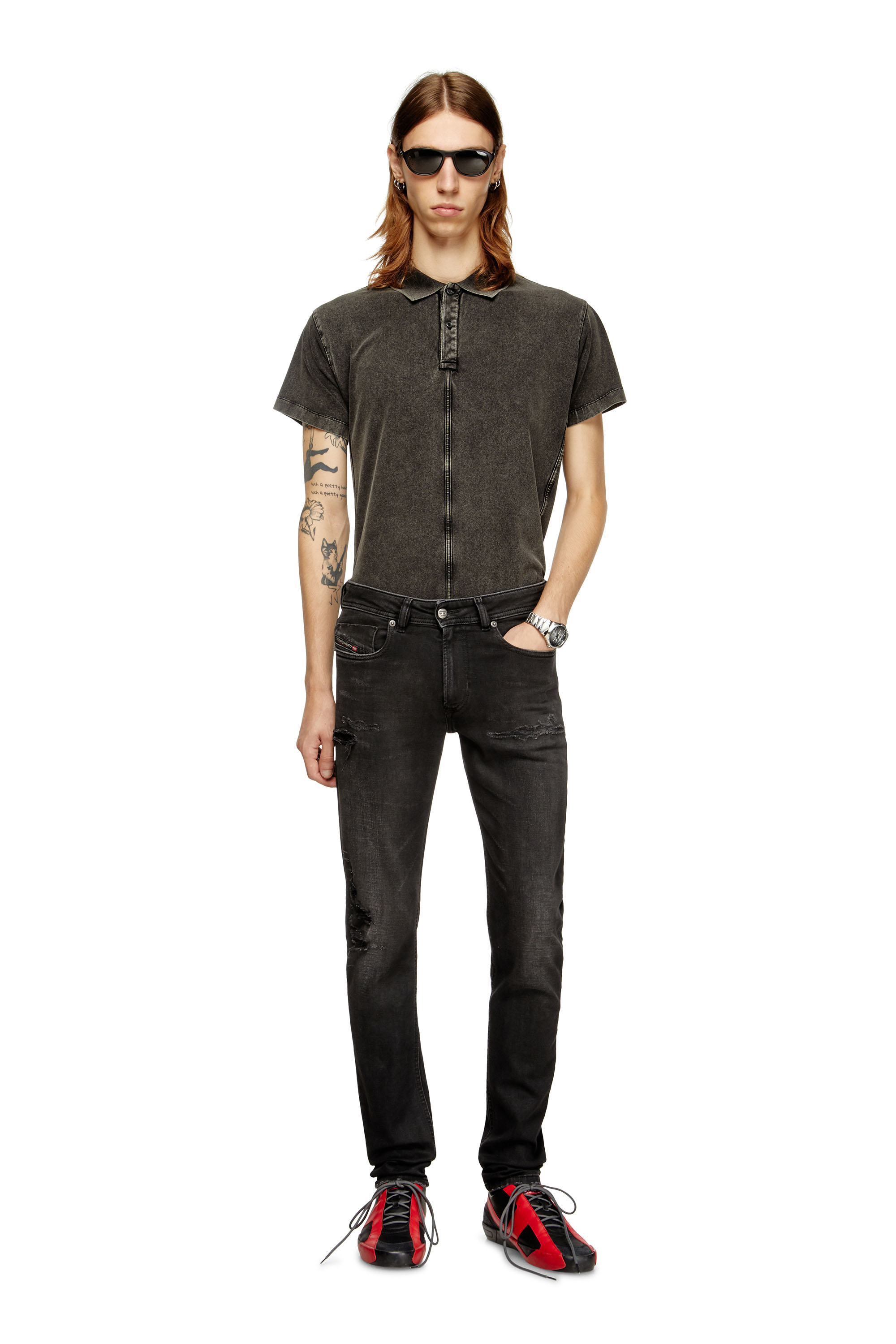 Skinny Jeans 1979 Sleenker 068SG, Black/Dark grey Diesel - Man's Skinny Jeans 1979 Sleenker 068SG, Black/Dark grey - 1