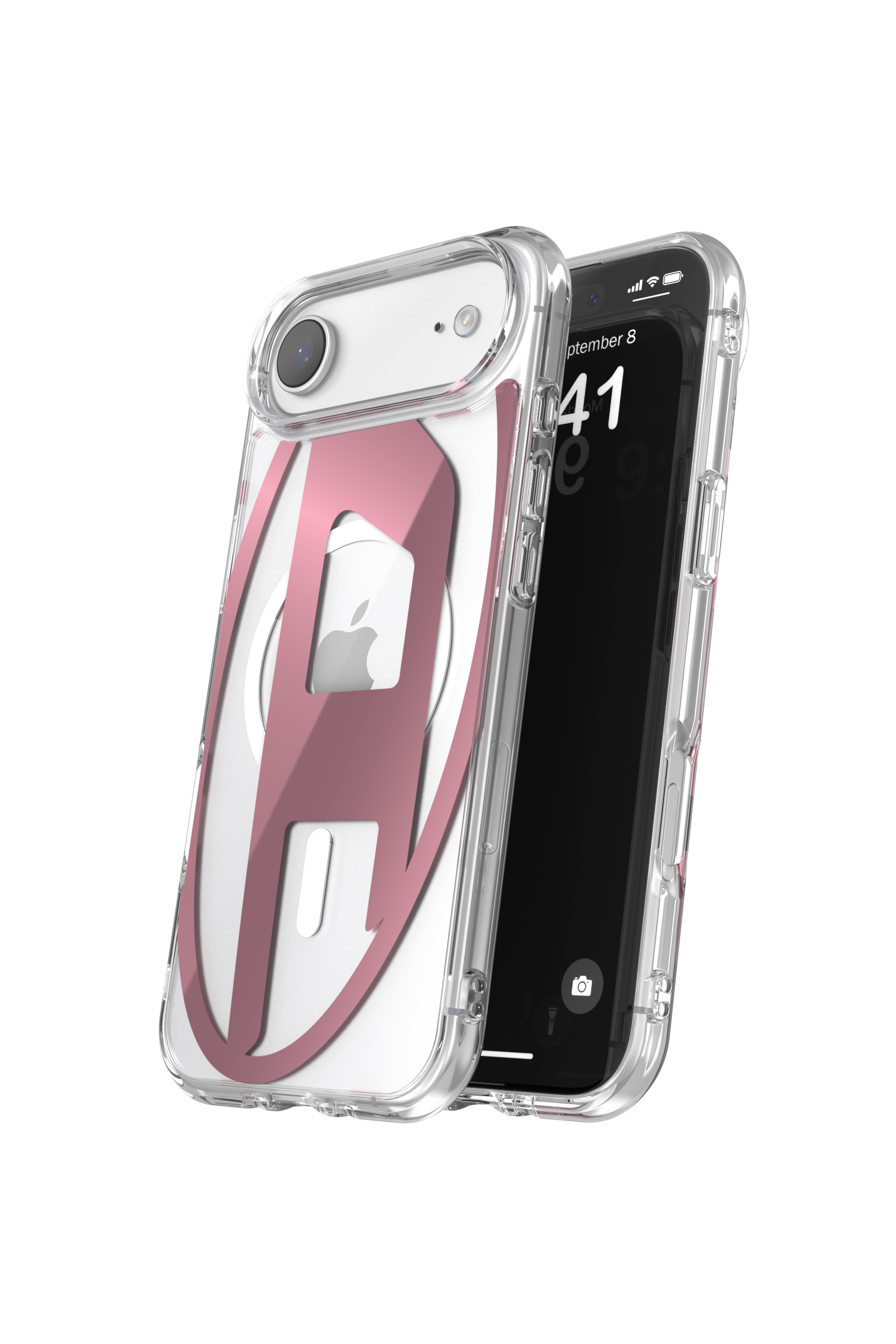 Diesel - 60420 AOP CASE, Unisex's Oval D metallic case with magsafe for iPhone 17 Air in Pink - 3