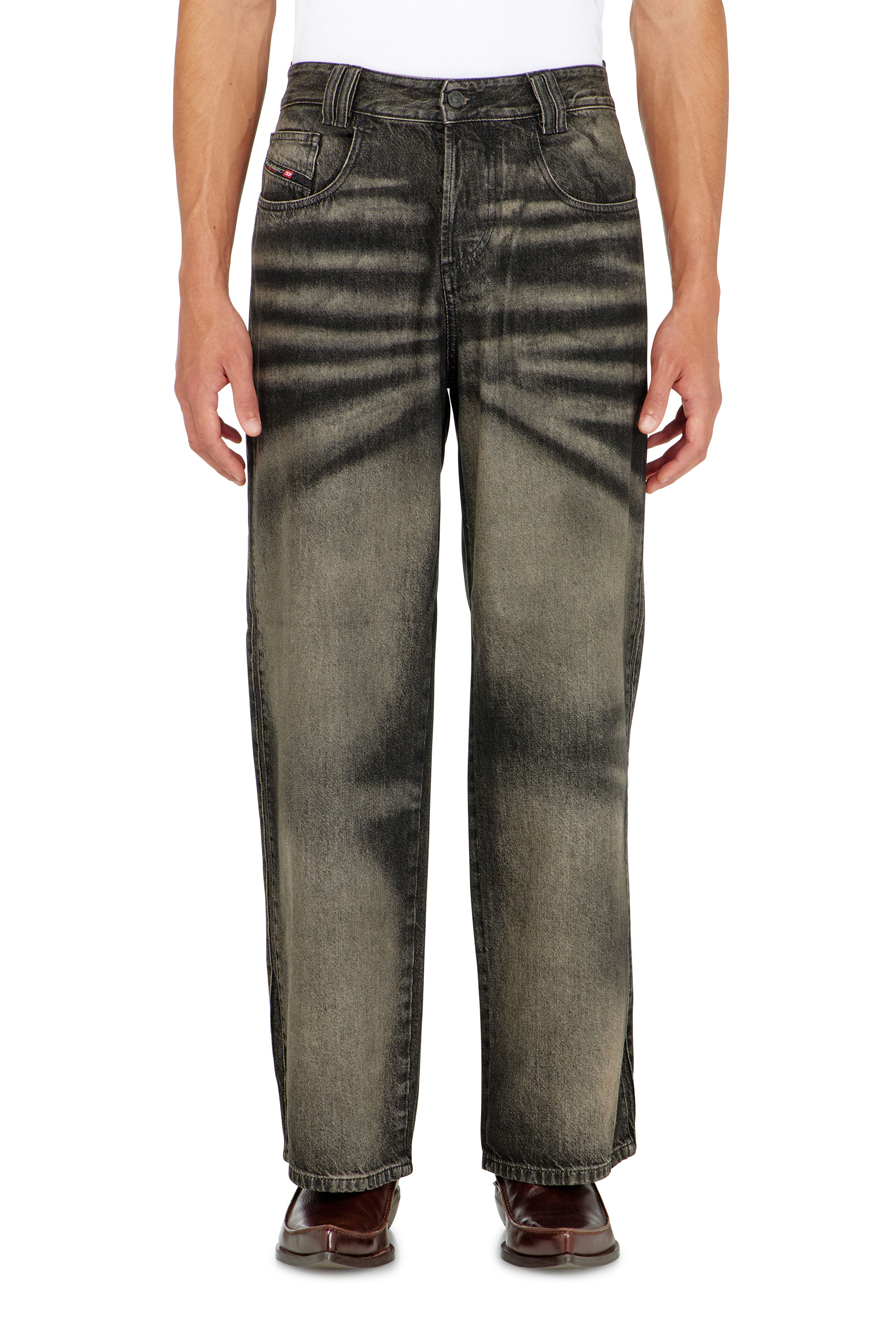 Diesel - Unisex's Relaxed Jeans 1982 D-Hakou 09R33, Black/Dark grey - 1