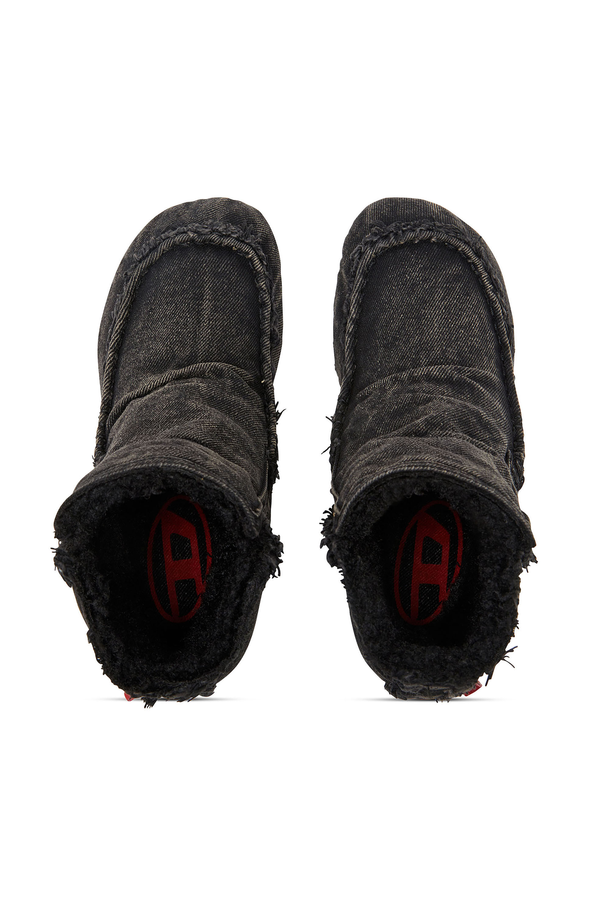 D-WOODSTOCK HEEL AB, Black Diesel - D-WOODSTOCK HEEL AB, Woman's D-Woodstock - Denim boots with heel in Black - 4