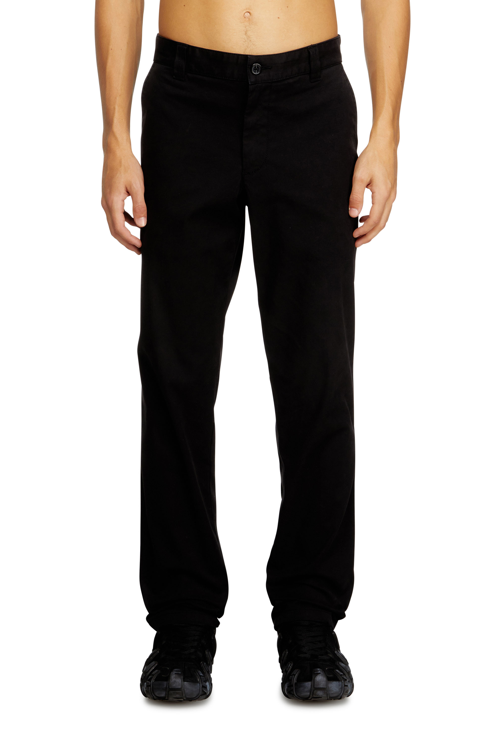 Diesel - P-DEFINE-EPCH, Man's Cotton pants with utility loop in Black - 1